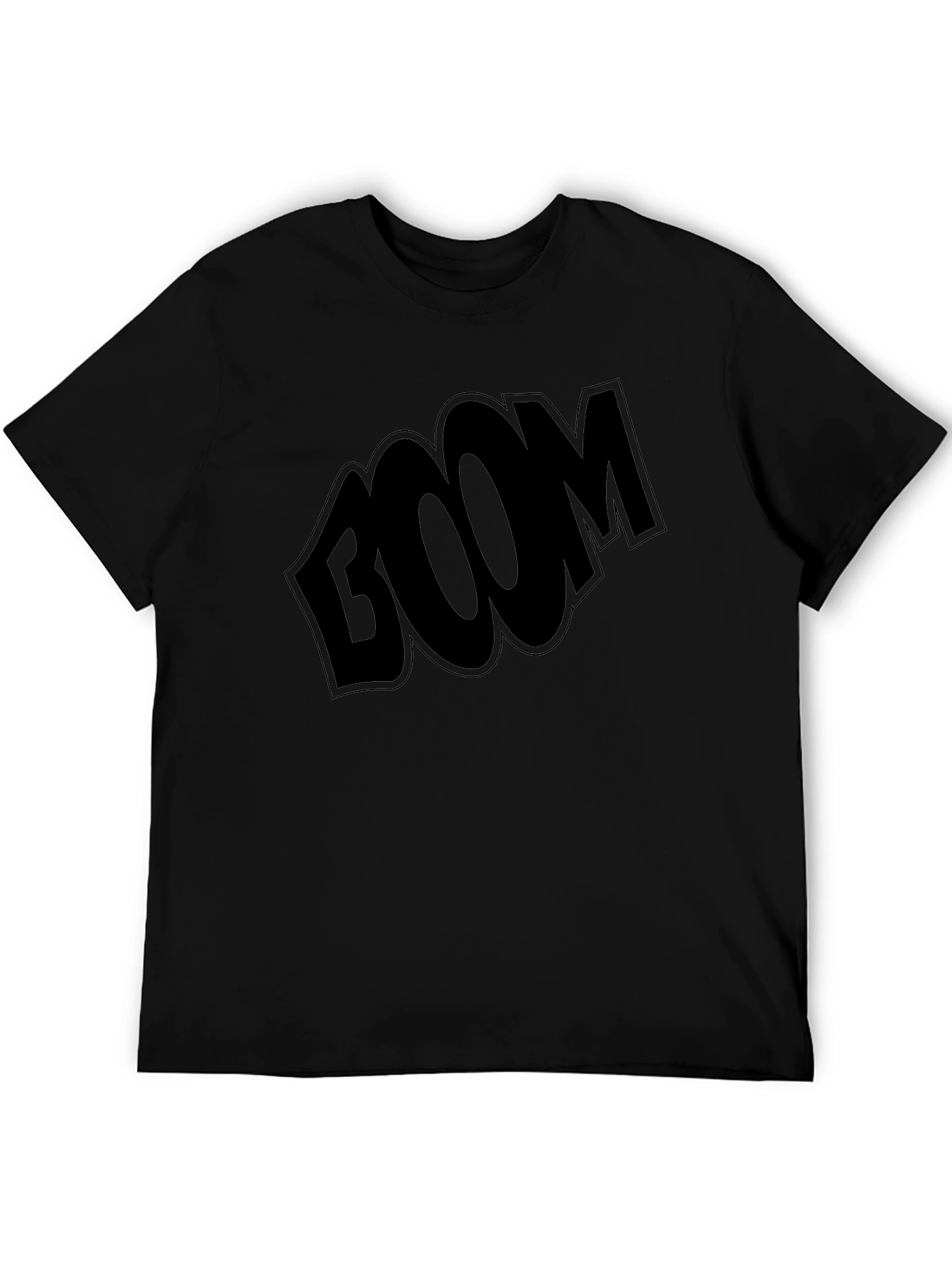 Boom Graphic T-Shirt - Black Casual Tee