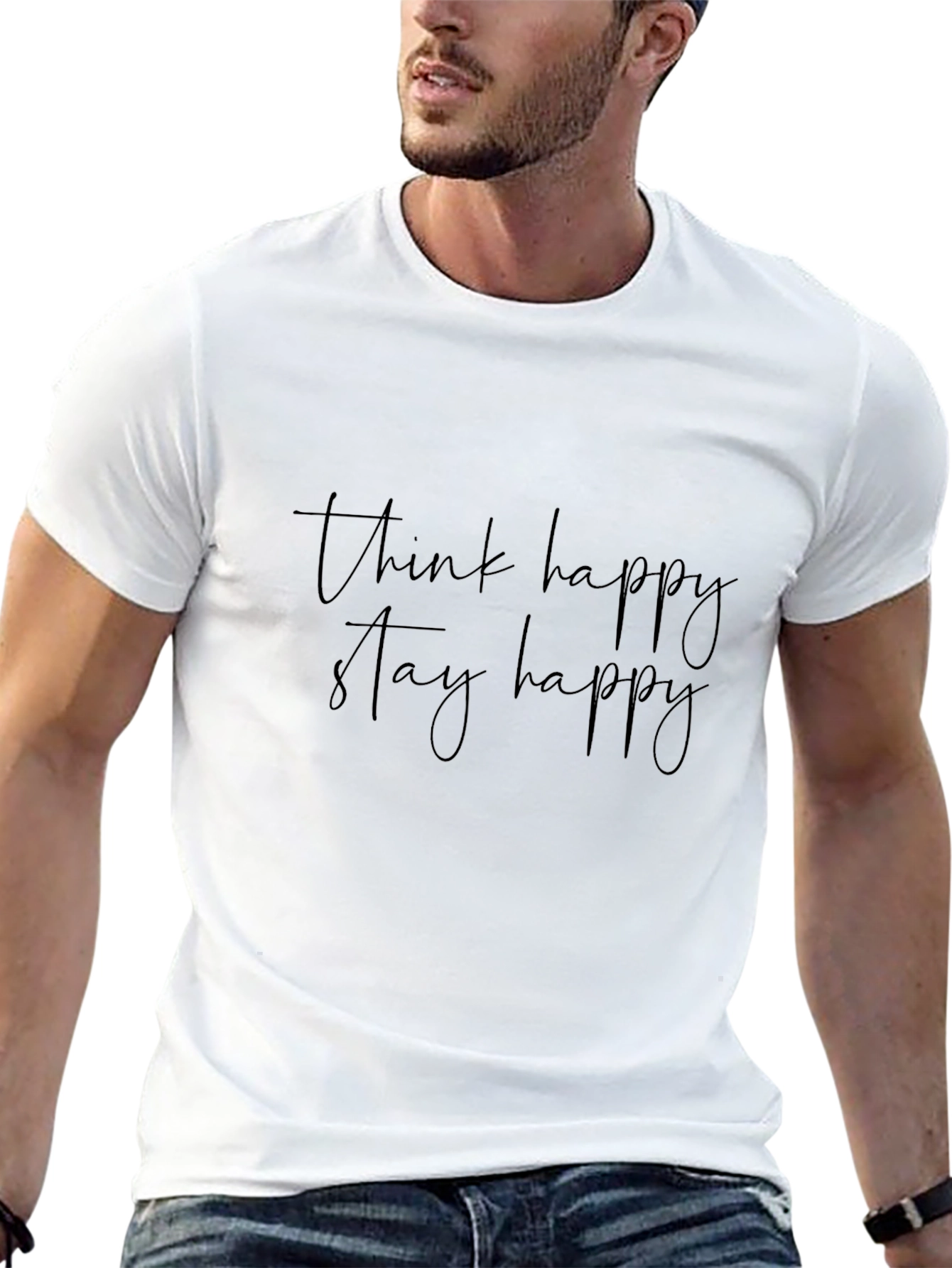 Think Happy Stay Happy Graphic Tee
