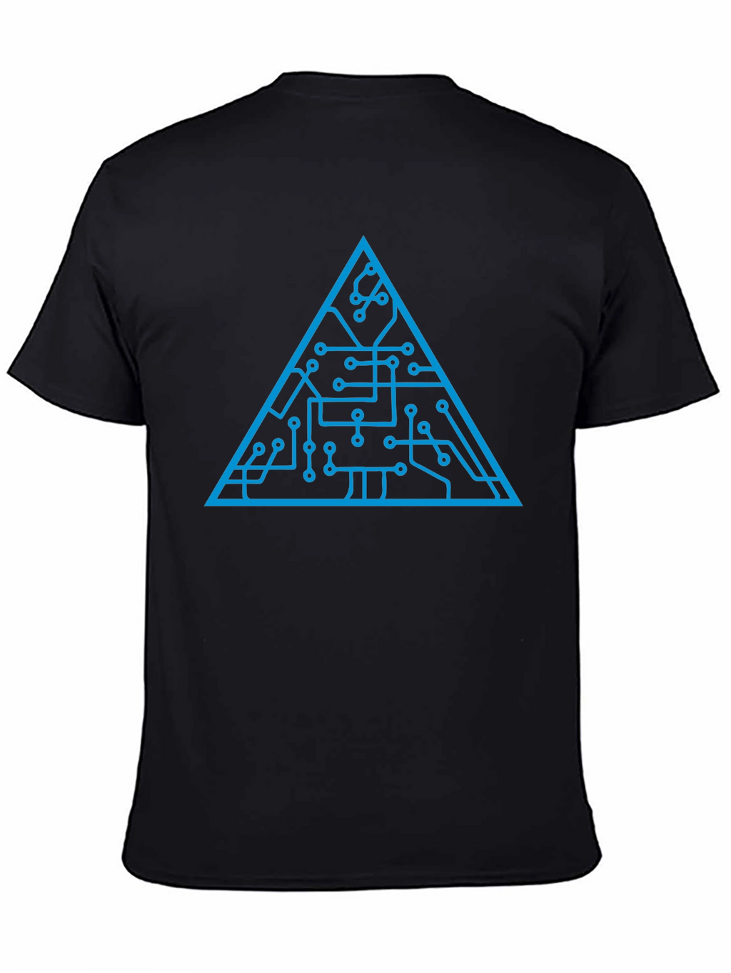 Tech Circuit Triangle Graphic Tee - Black