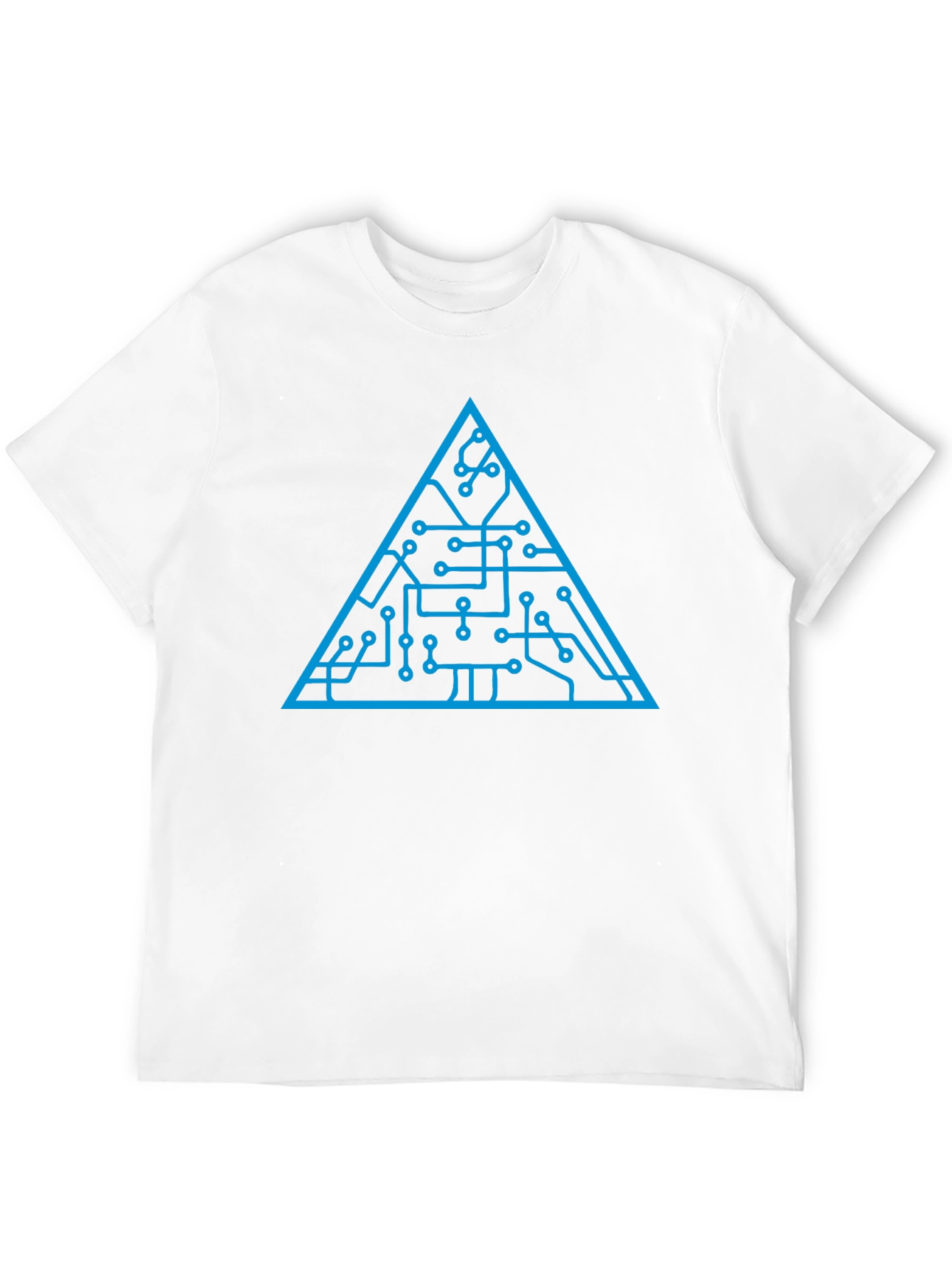 Tech Circuit Triangle Graphic Tee - Black