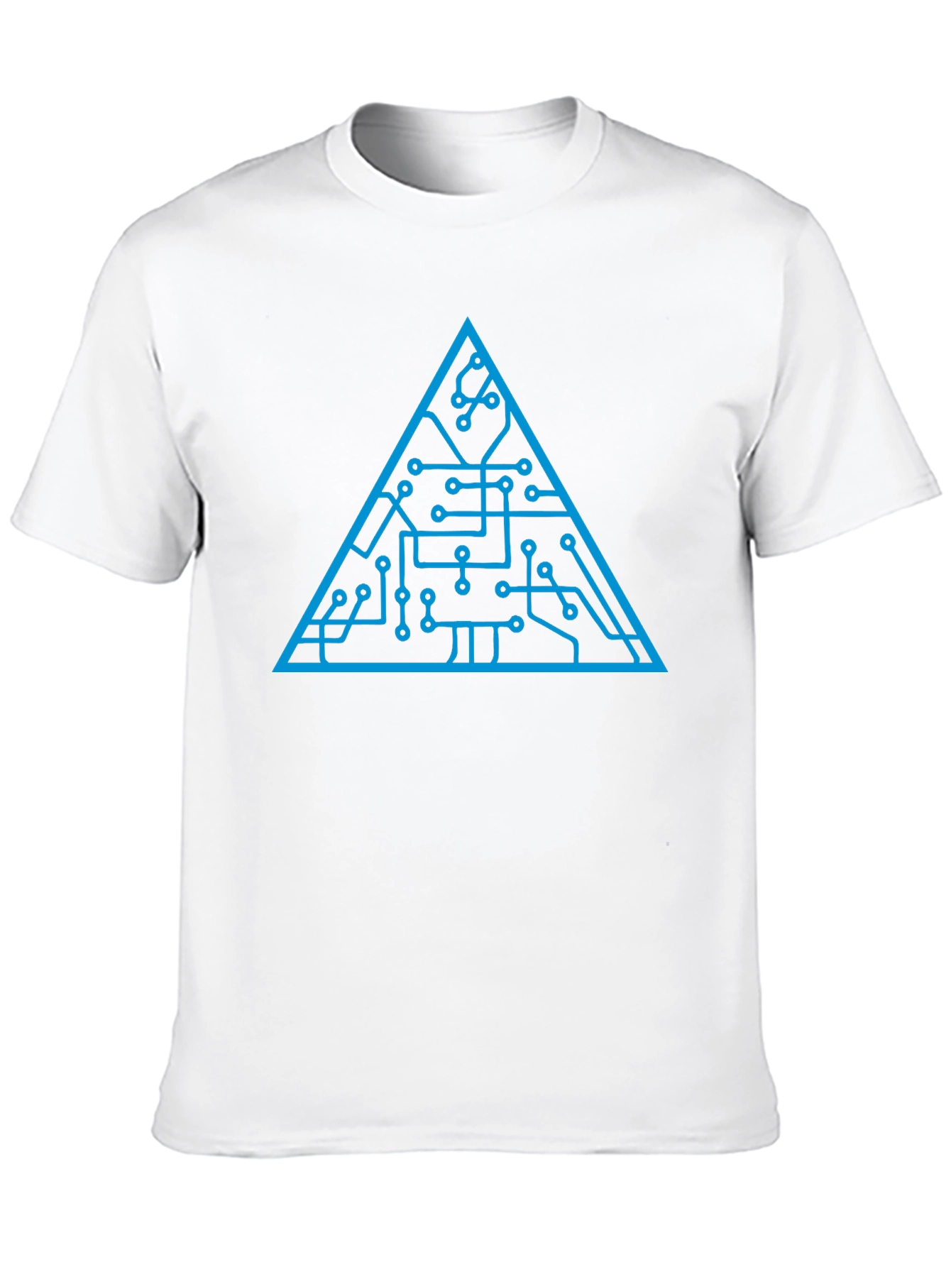 Tech Circuit Triangle Graphic Tee - Black