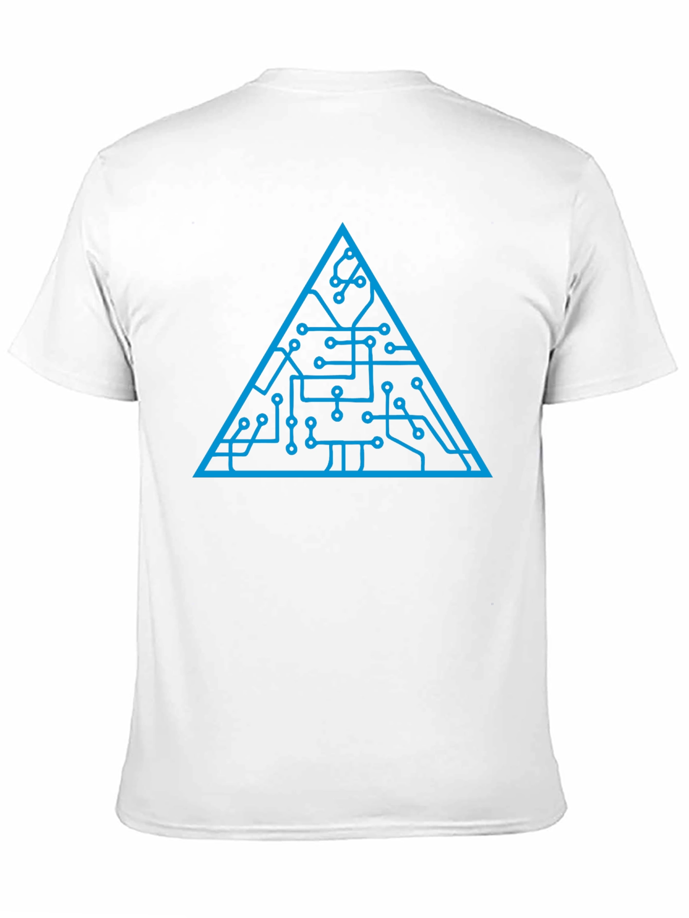 Tech Circuit Triangle Graphic Tee - Black