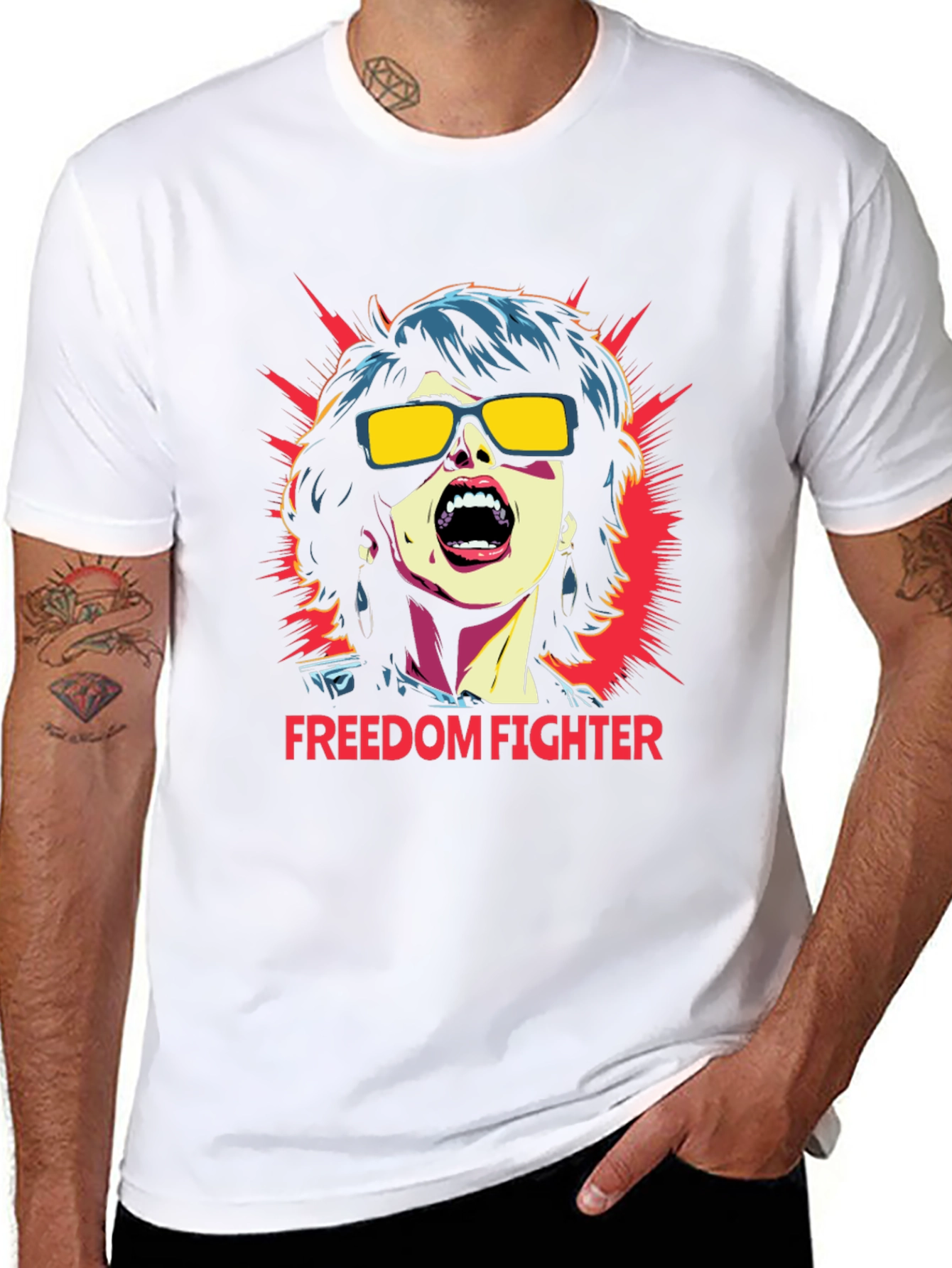Freedom Fighter Graphic T-Shirt - Bold Statement Tee