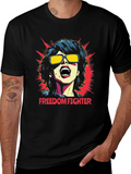 Freedom Fighter Graphic T-Shirt - Bold Statement Tee
