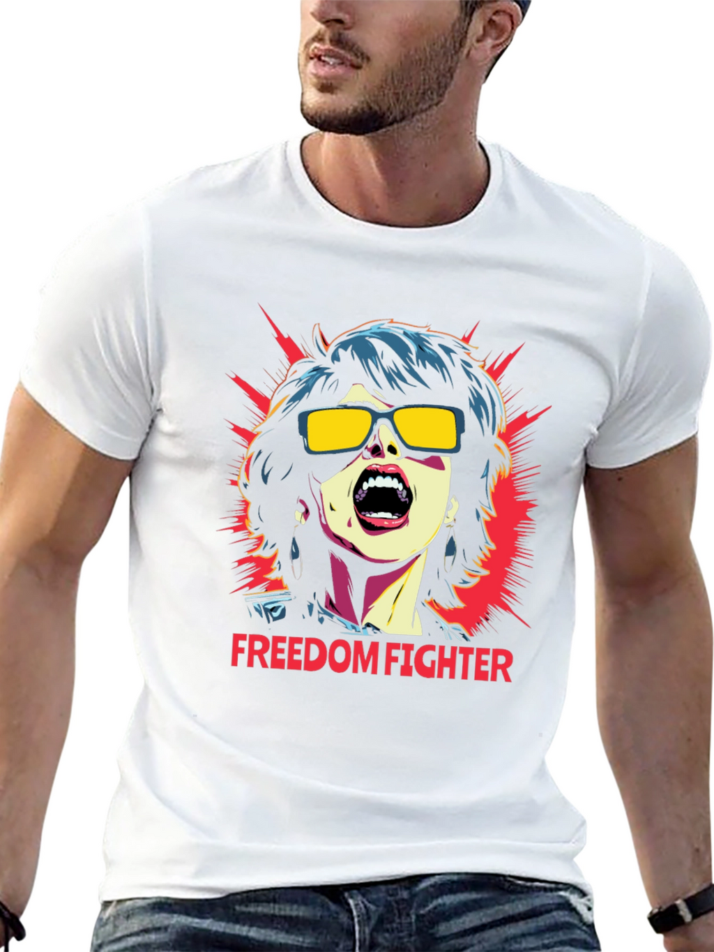 Freedom Fighter Graphic T-Shirt - Bold Statement Tee