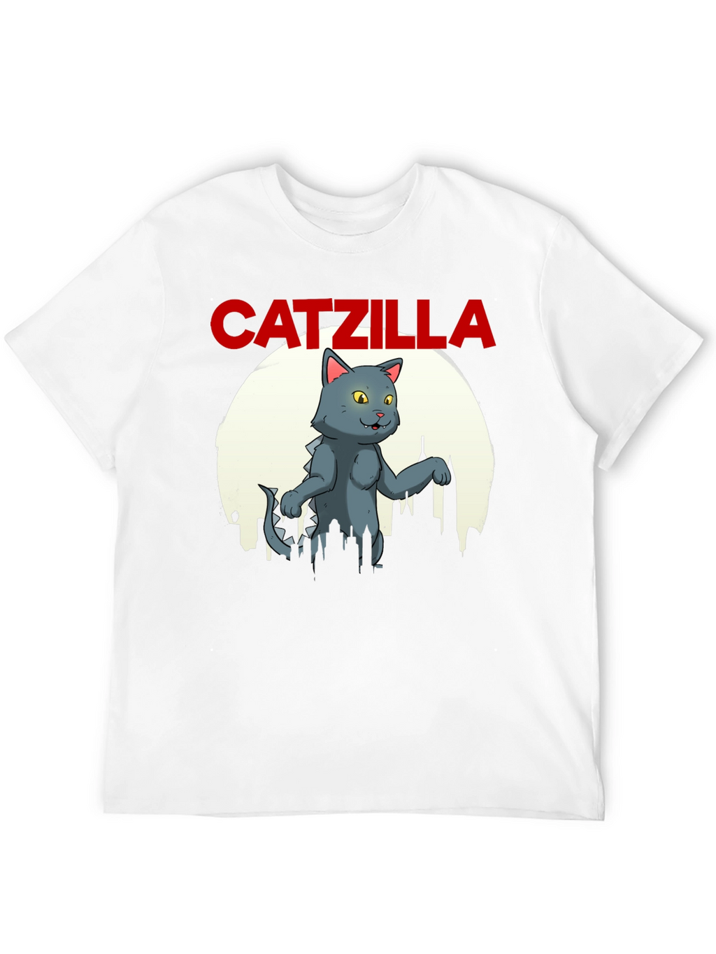Catzilla Graphic T-Shirt - Black Cotton Blend Tee