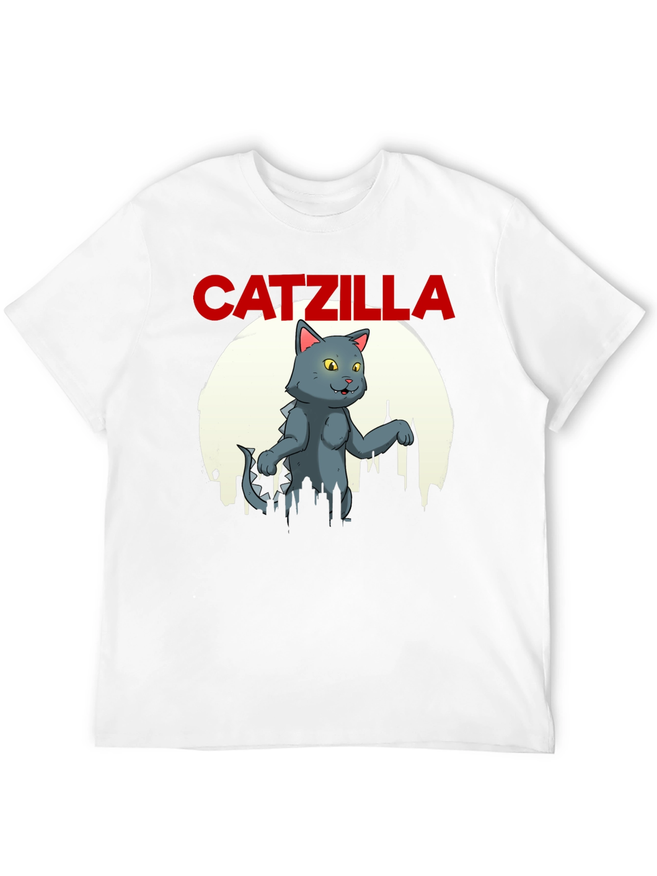 Catzilla Graphic T-Shirt - Black Cotton Blend Tee