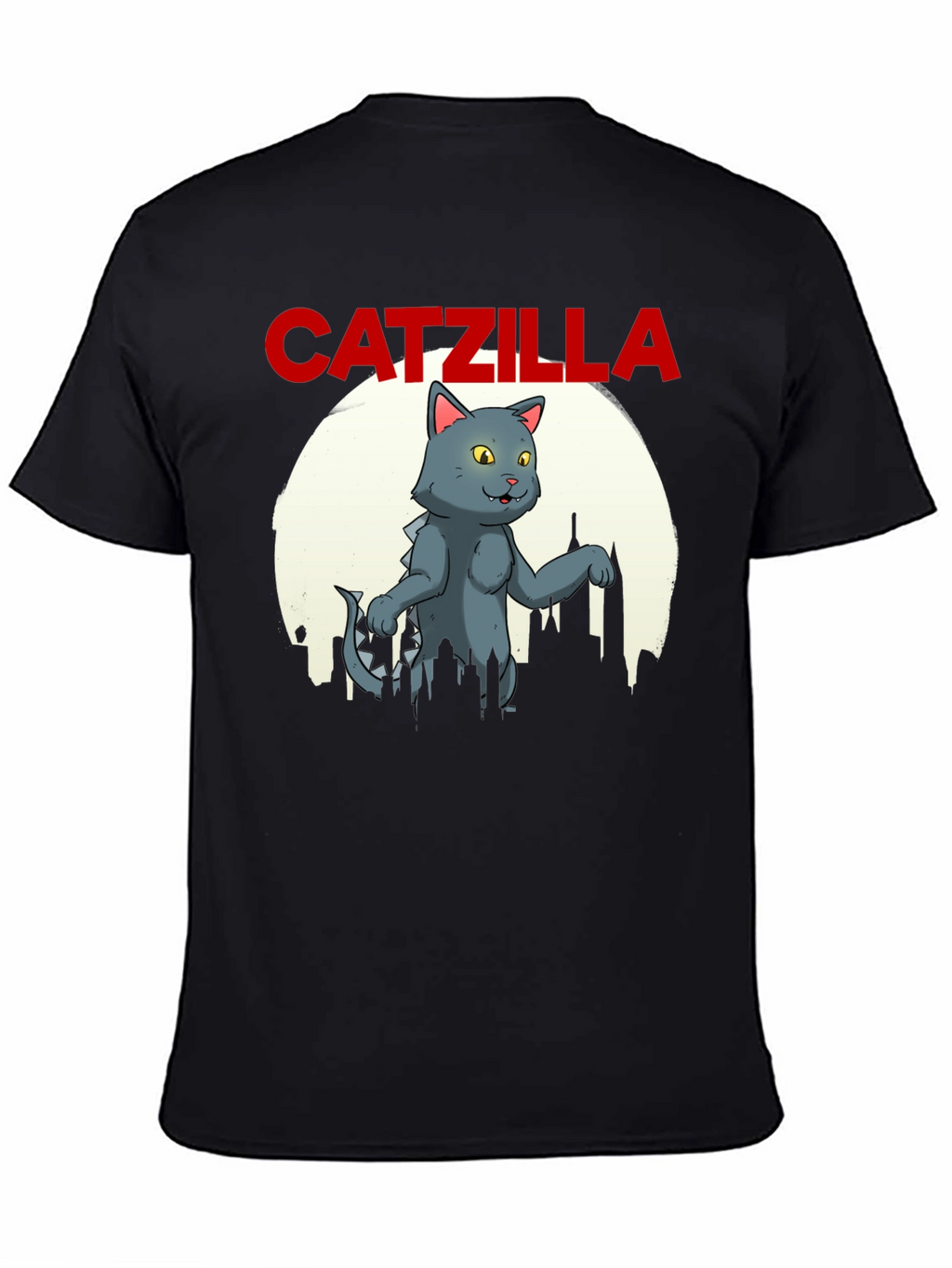Catzilla Graphic T-Shirt - Black Cotton Blend Tee