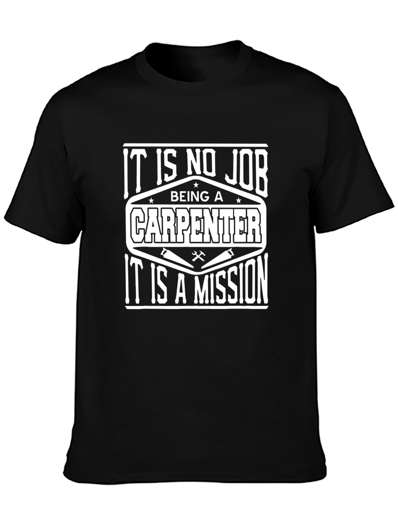 Carpenter Mission T-Shirt - Black Crew Neck Tee