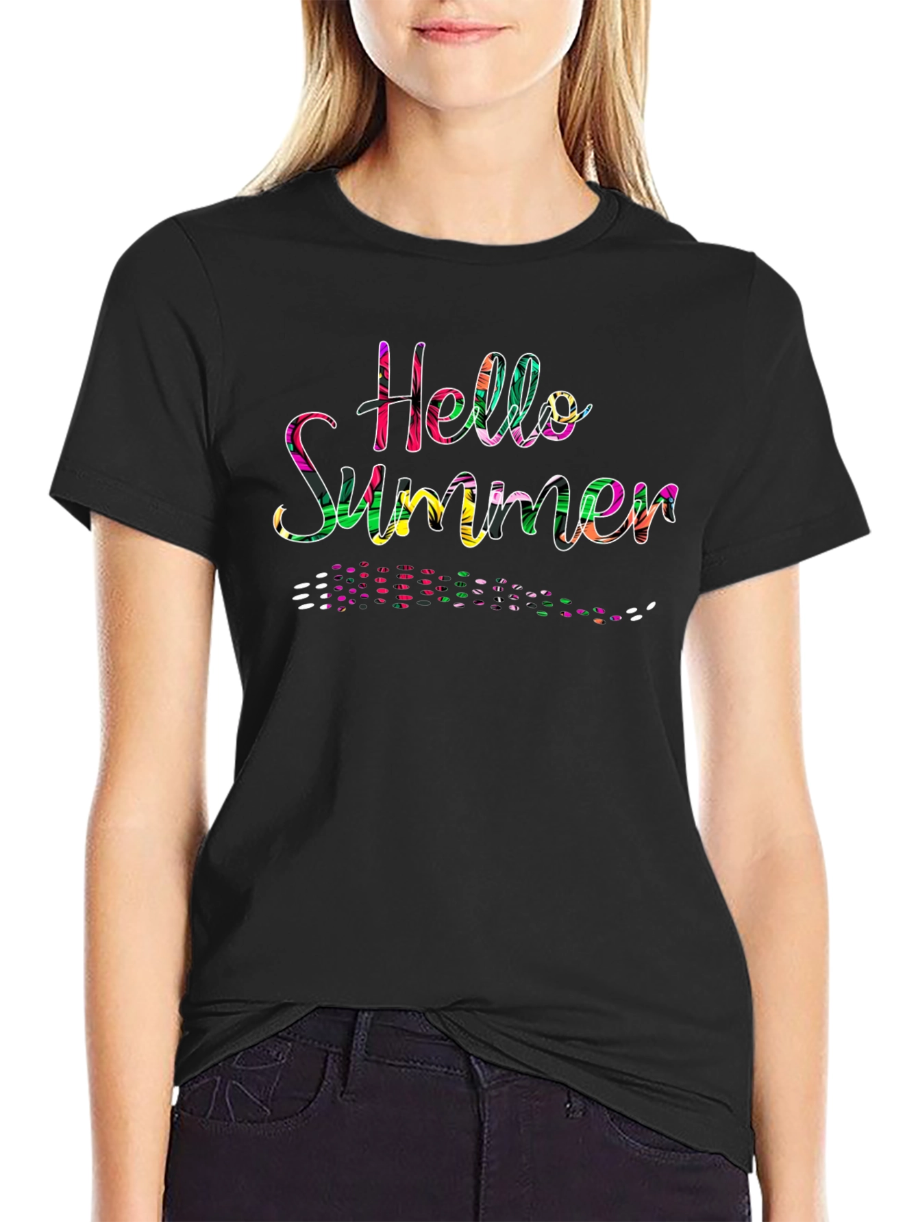 Hello Summer T-Shirt - Colorful Graphic Tee