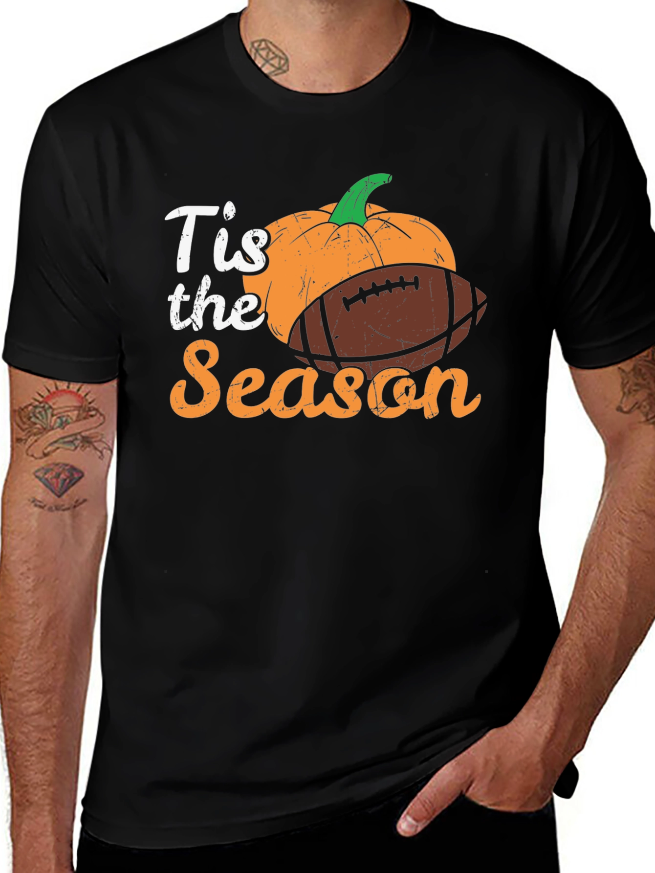 Tis The Season Football Pumpkin T-Shirt