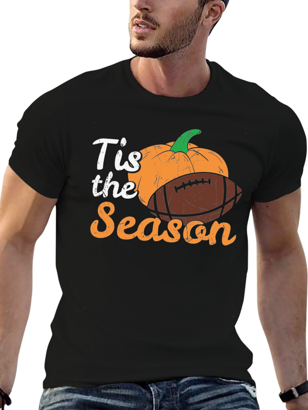 Tis The Season Football Pumpkin T-Shirt