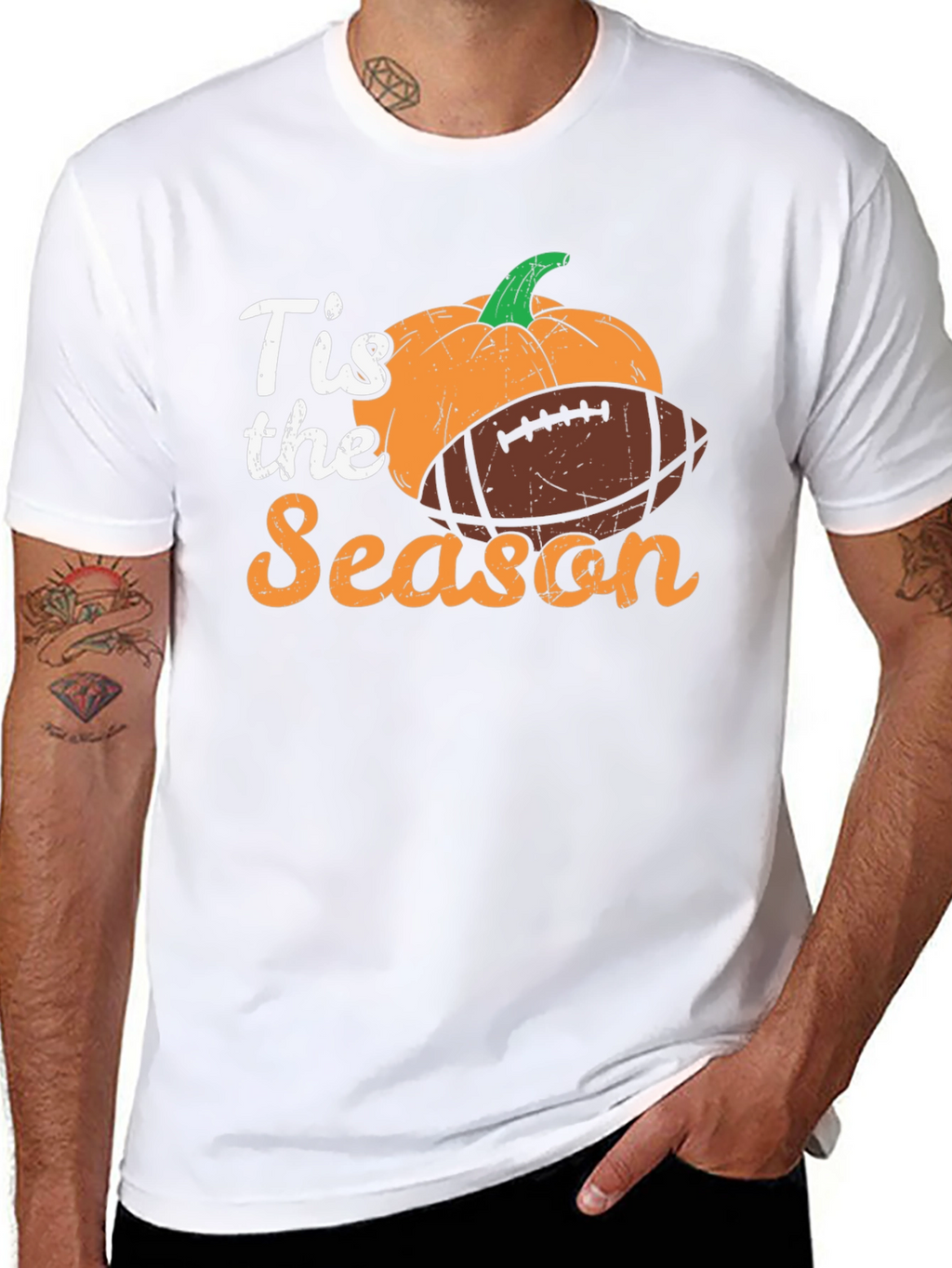 Tis The Season Football Pumpkin T-Shirt
