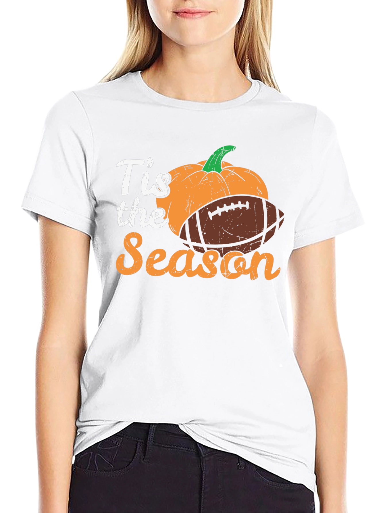 Tis The Season Football Pumpkin T-Shirt