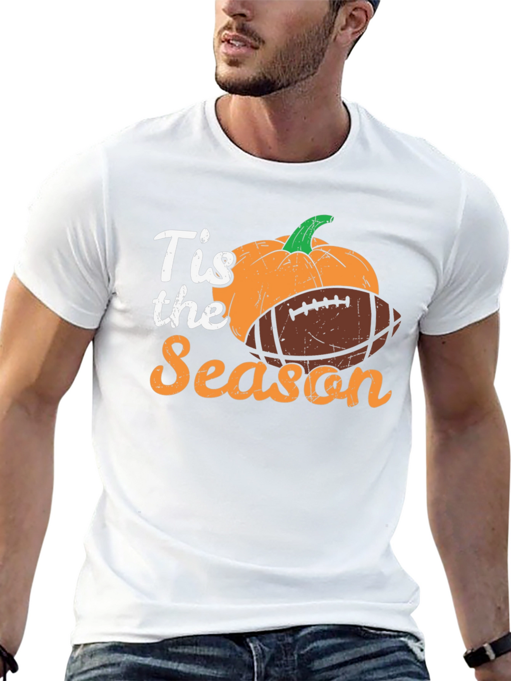 Tis The Season Football Pumpkin T-Shirt