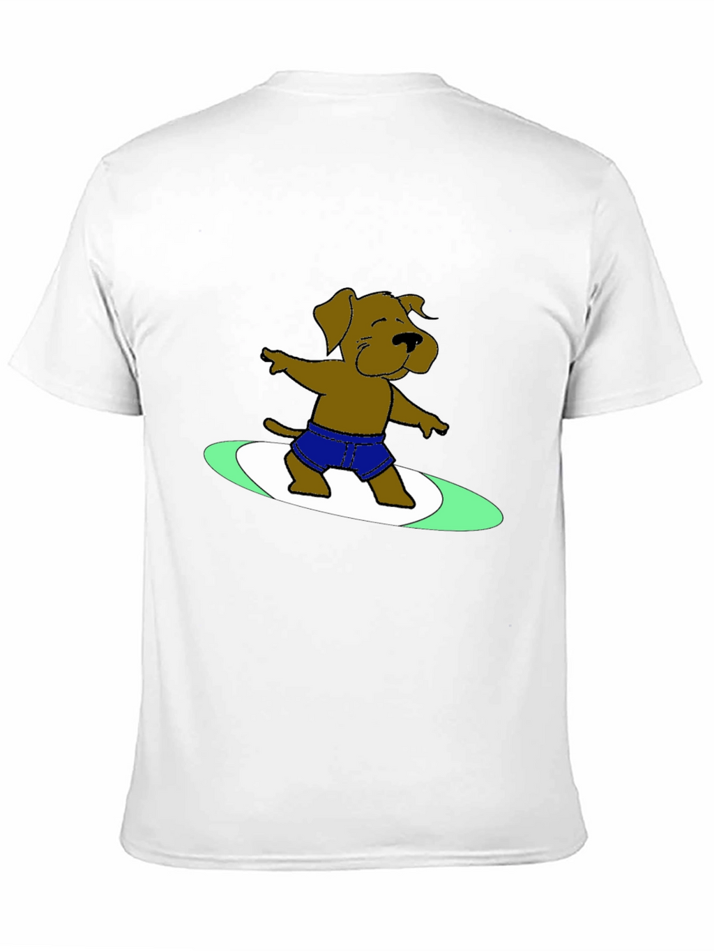 Surfing Dog Graphic Tee - Cool Black T-Shirt