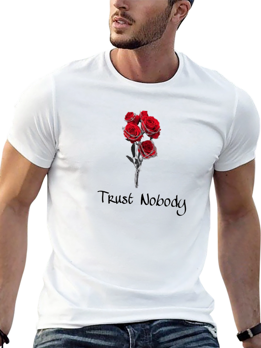 Trust Nobody Roses Graphic Tee