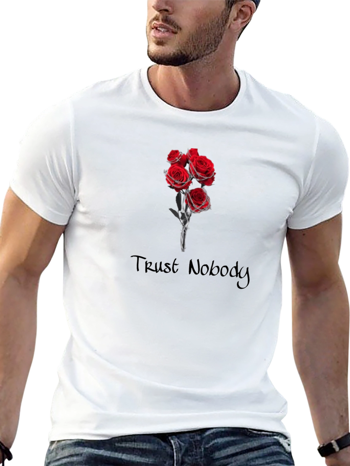 Trust Nobody Roses Graphic Tee