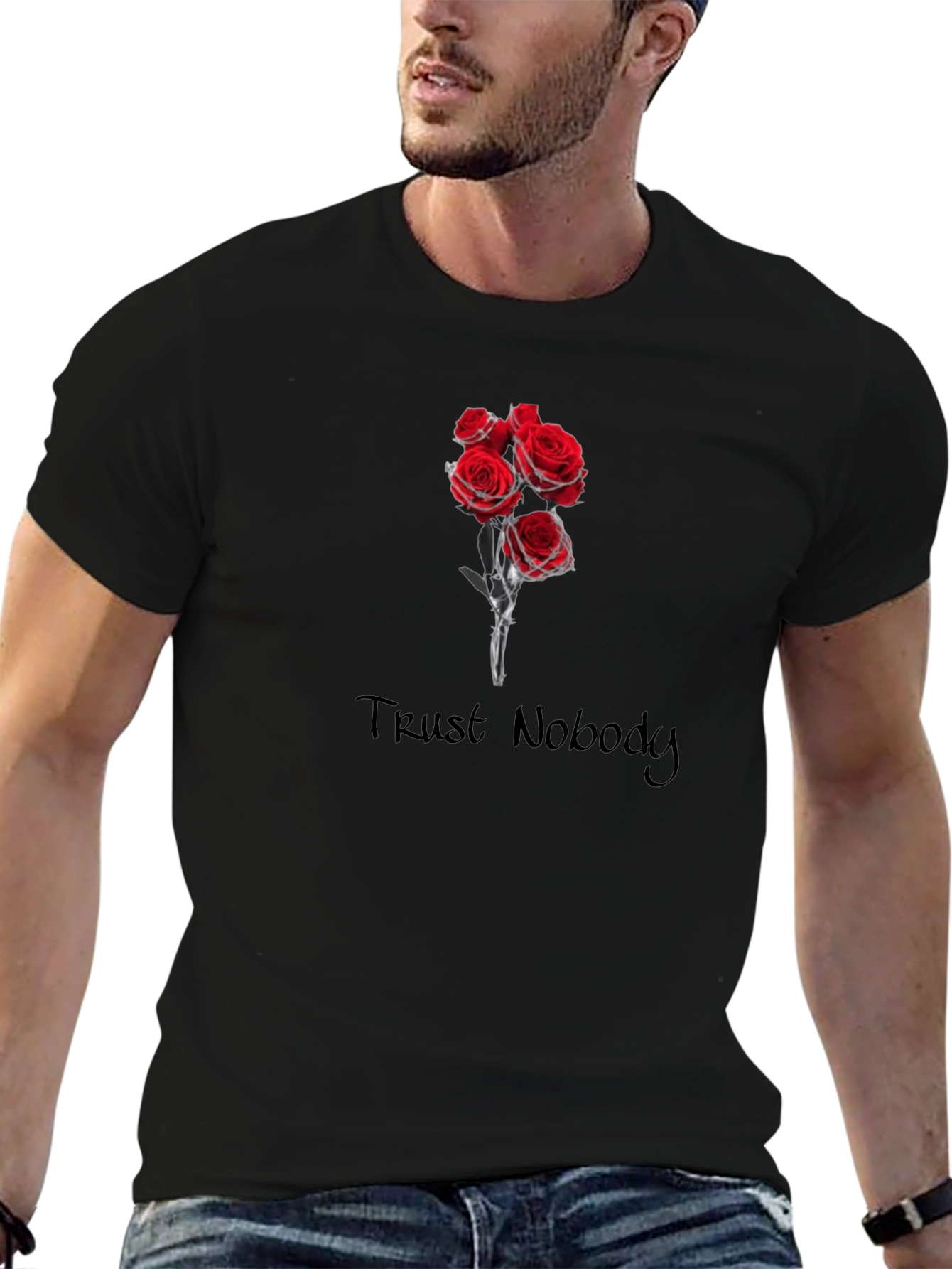 Trust Nobody Roses Graphic Tee