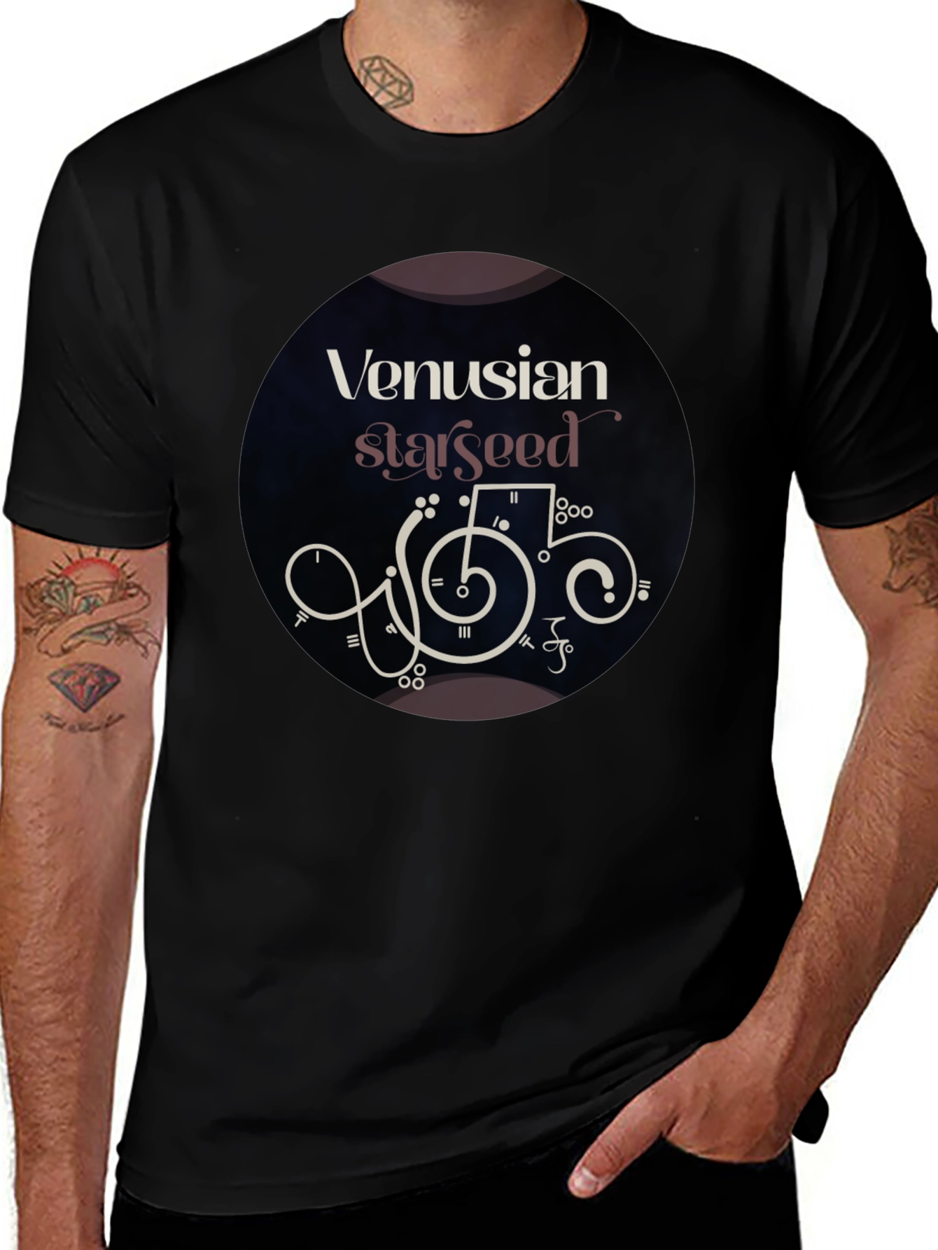 Venusian Starseed Graphic Tee - Black