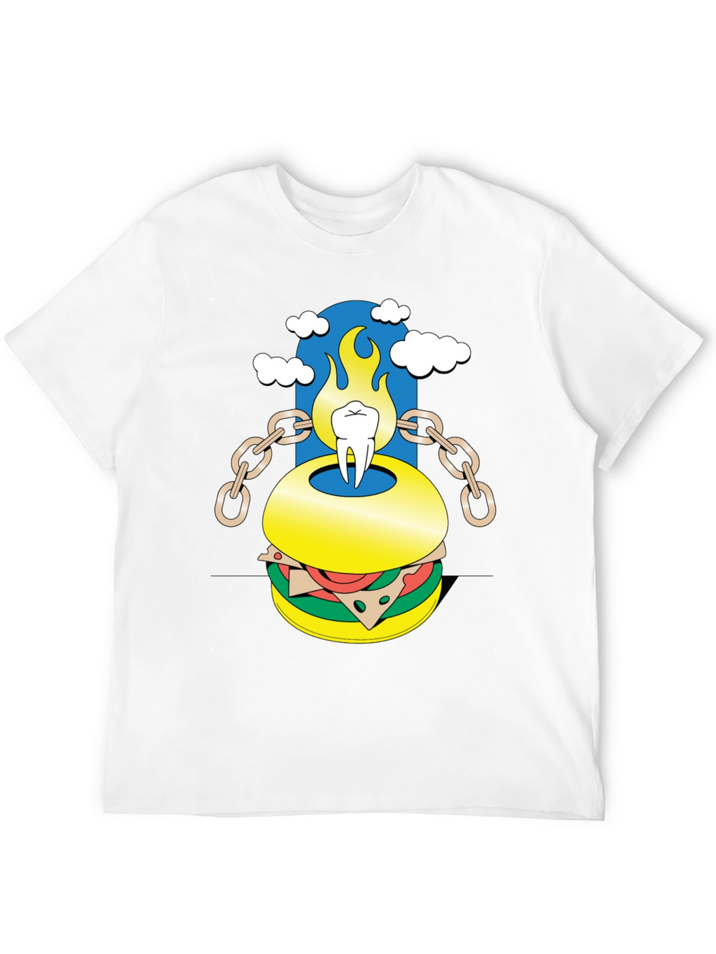 Tooth Burger Graphic Tee - Unique Design