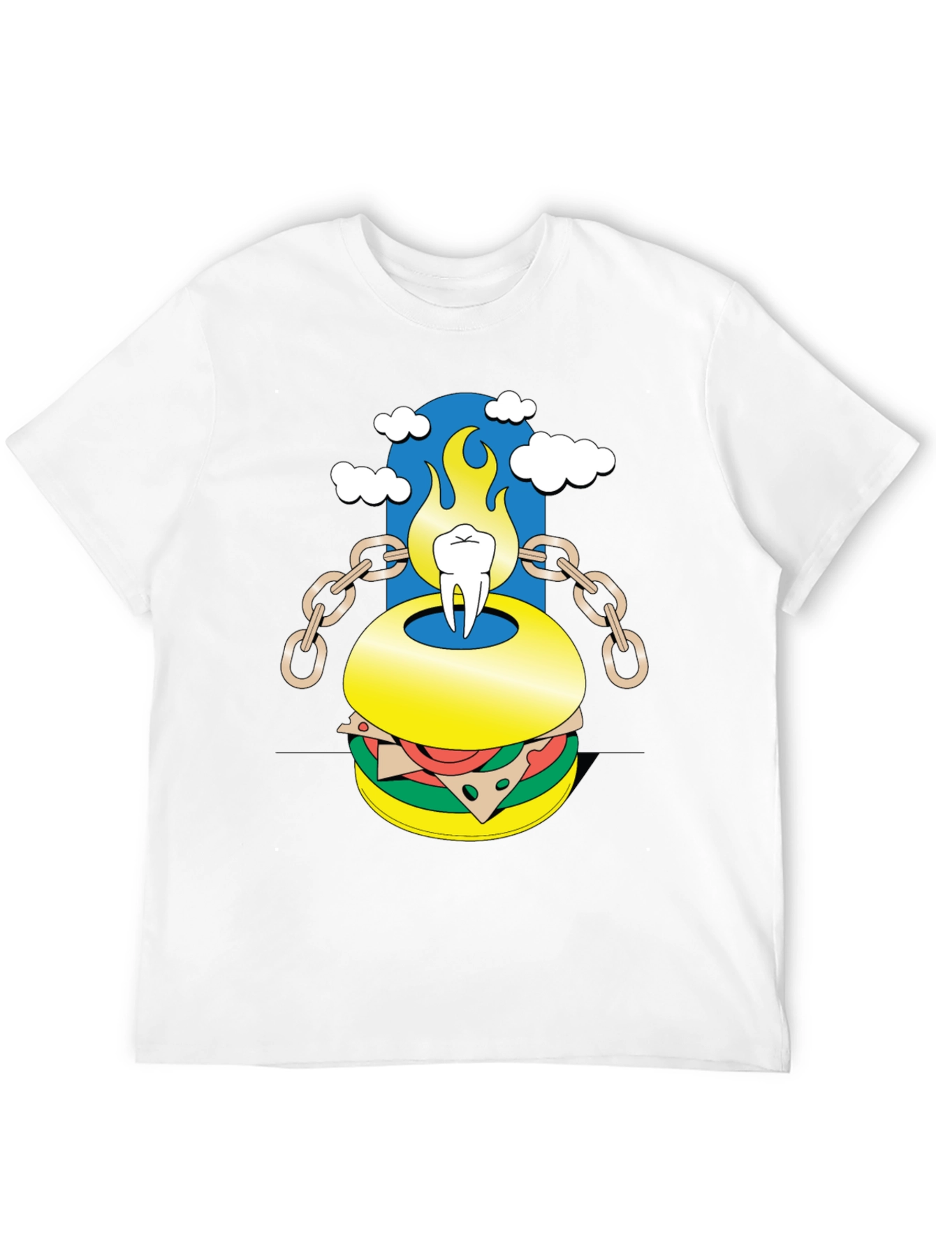 Tooth Burger Graphic Tee - Unique Design