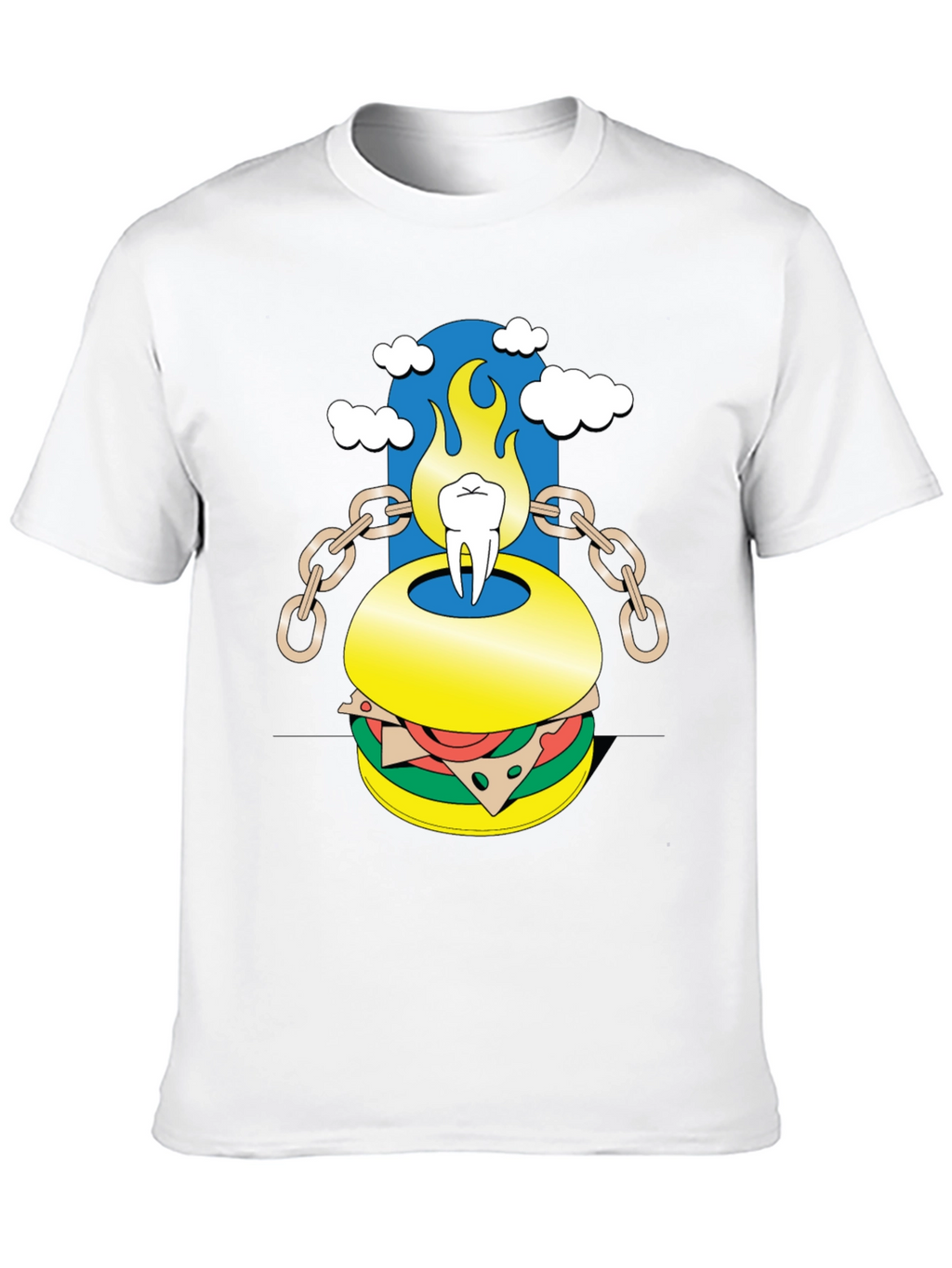 Tooth Burger Graphic Tee - Unique Design