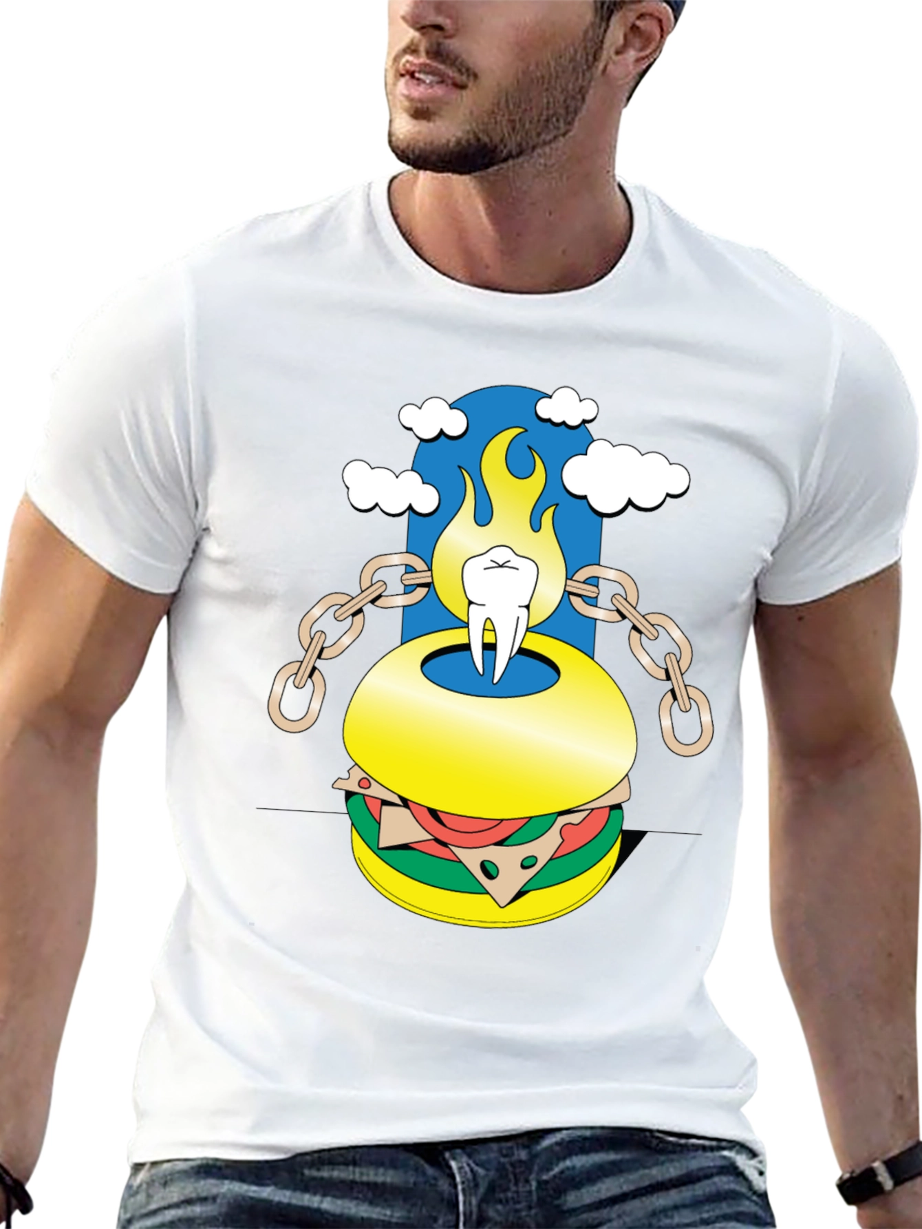 Tooth Burger Graphic Tee - Unique Design