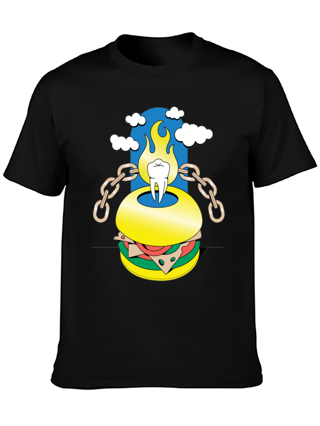 Tooth Burger Graphic Tee - Unique Design
