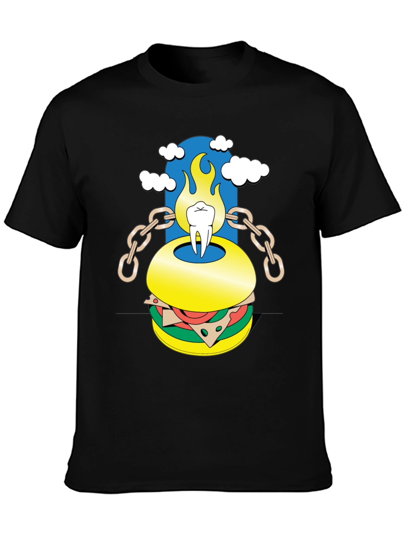 Tooth Burger Graphic Tee - Unique Design