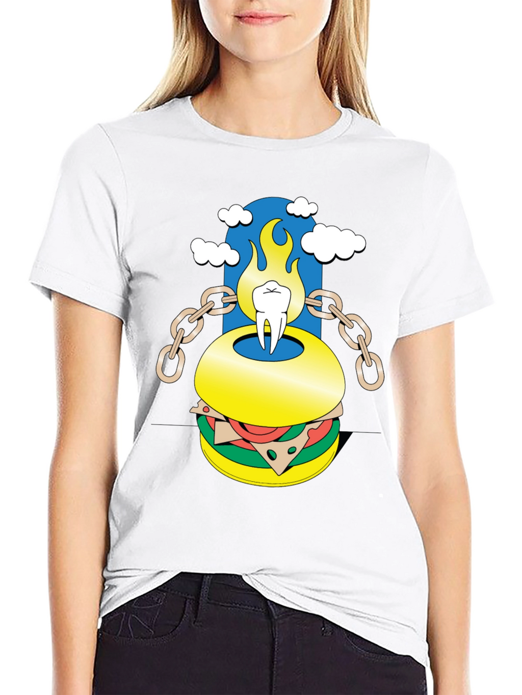 Tooth Burger Graphic Tee - Unique Design