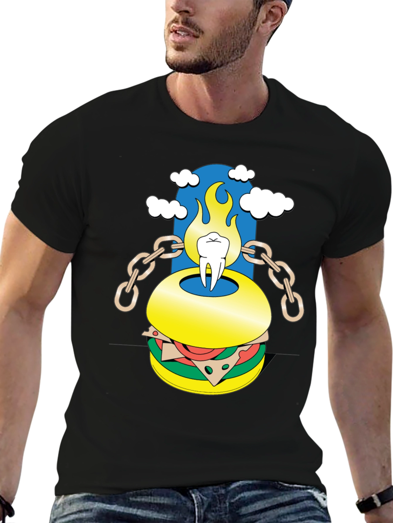 Tooth Burger Graphic Tee - Unique Design