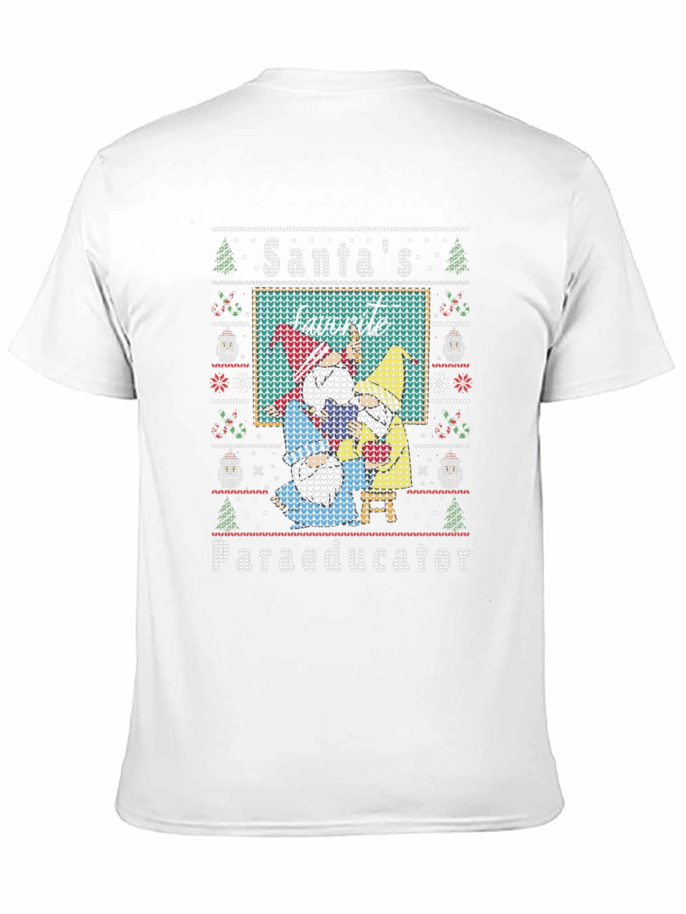 Santas Favorite Paraeducator Ugly Christmas Sweater T-Shirt