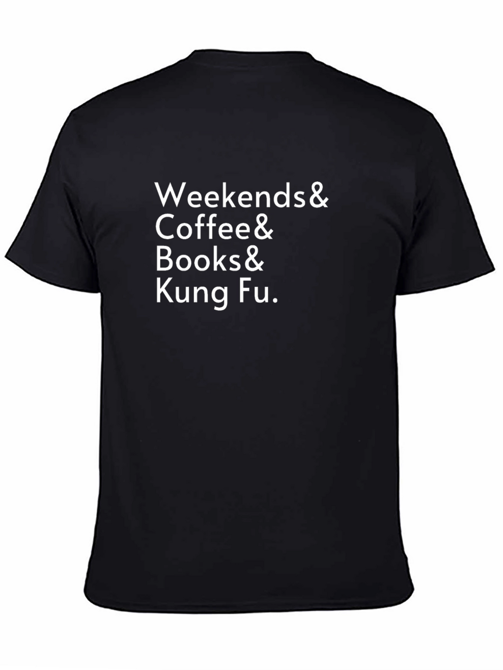 Weekends Coffee Books Kung Fu Black Graphic Tee