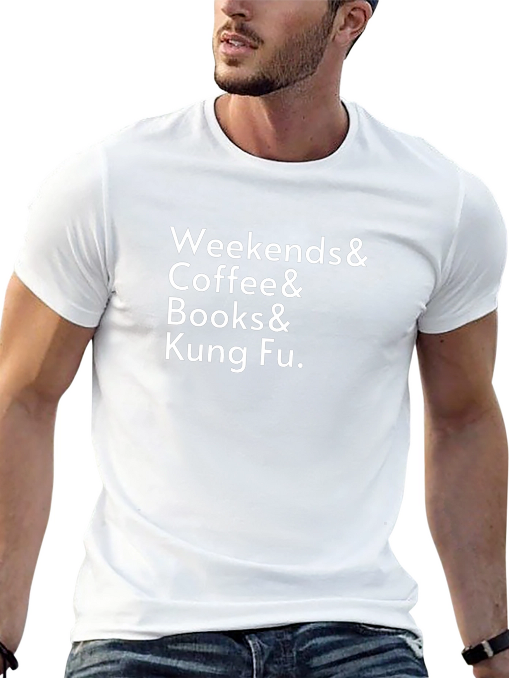 Weekends Coffee Books Kung Fu Black Graphic Tee