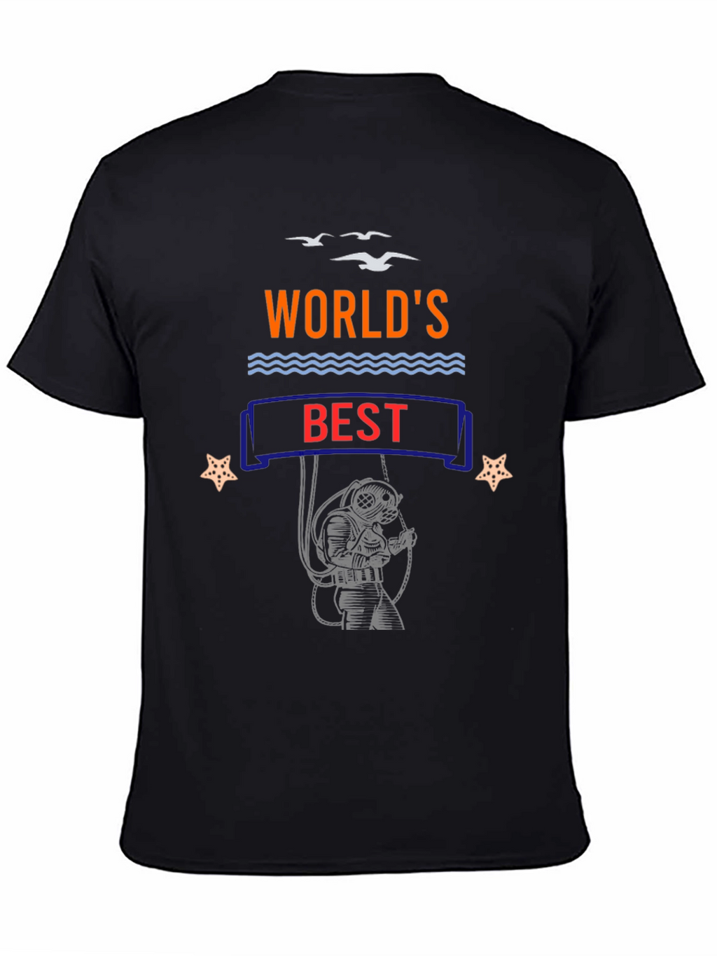 Worlds Best Diver Black T-Shirt