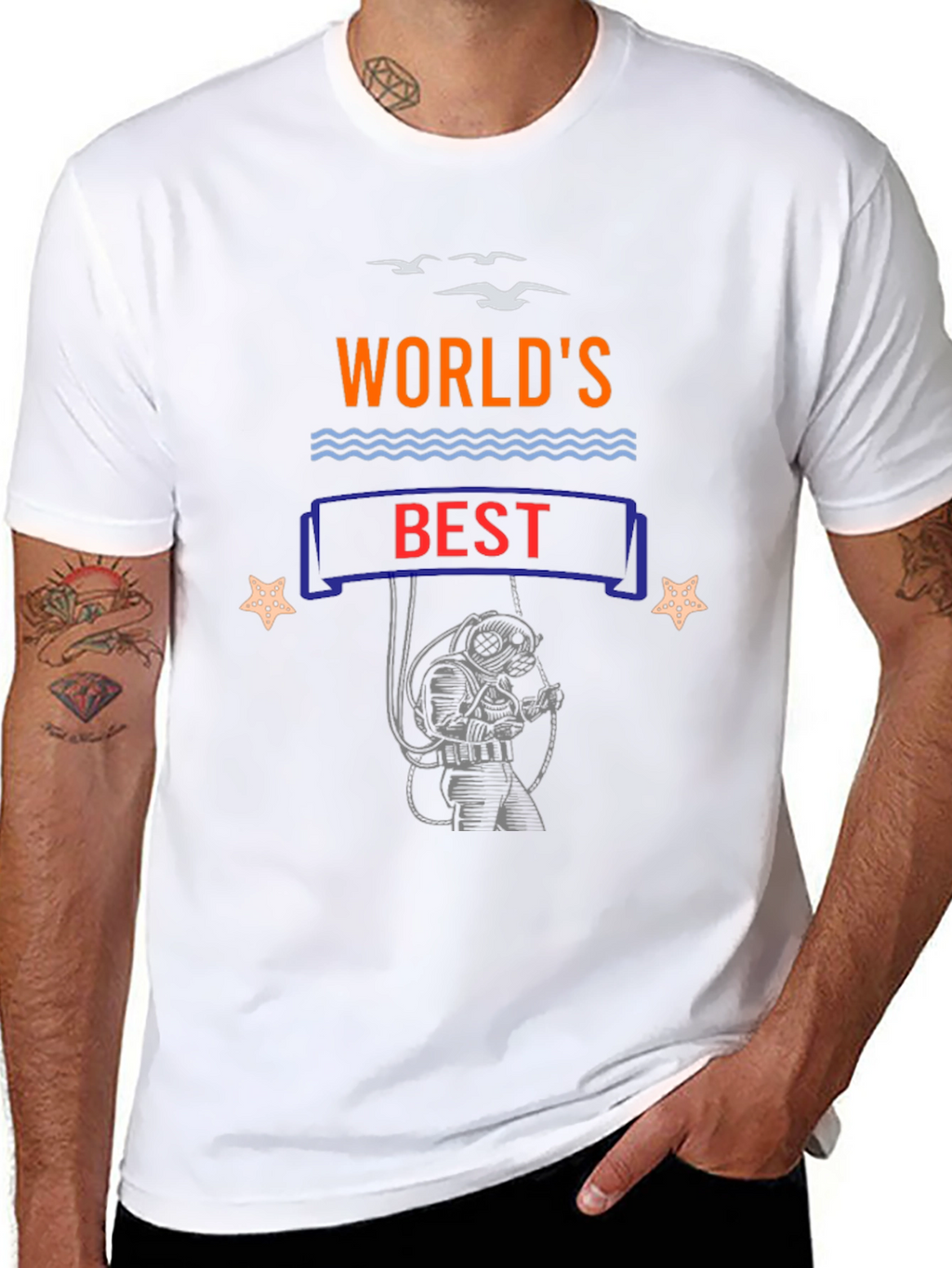Worlds Best Diver Black T-Shirt