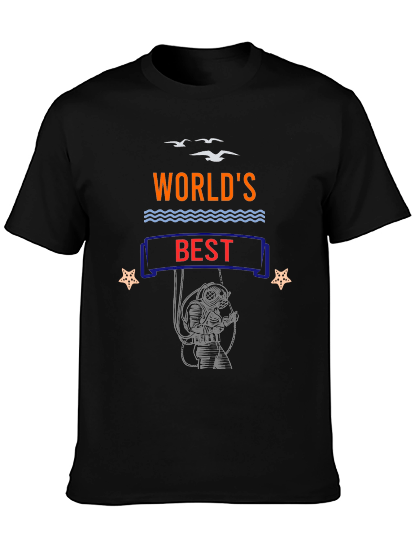 Worlds Best Diver Black T-Shirt