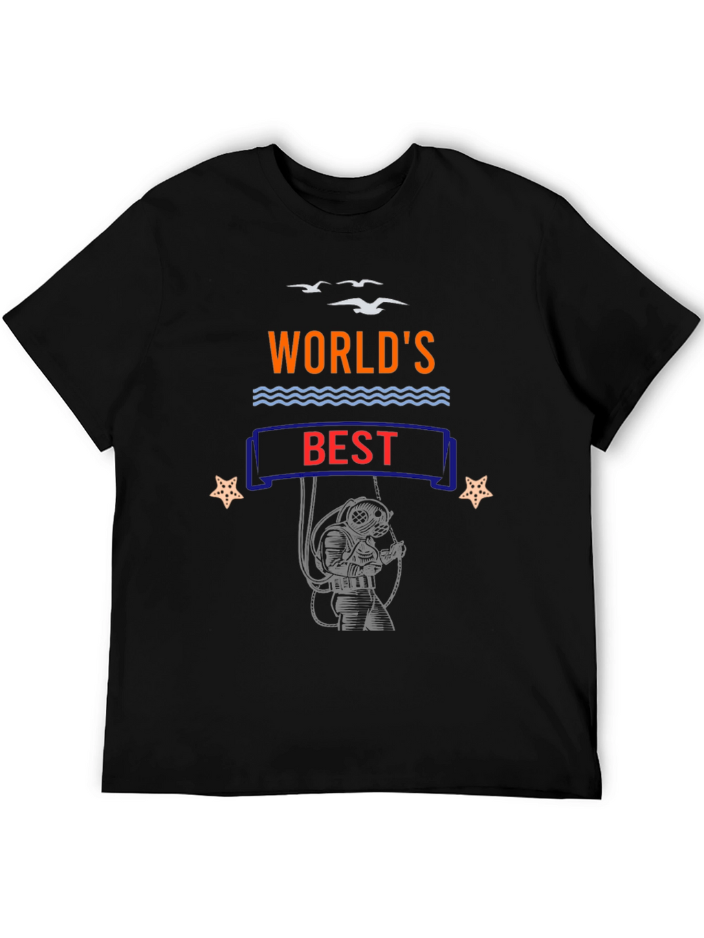 Worlds Best Diver Black T-Shirt