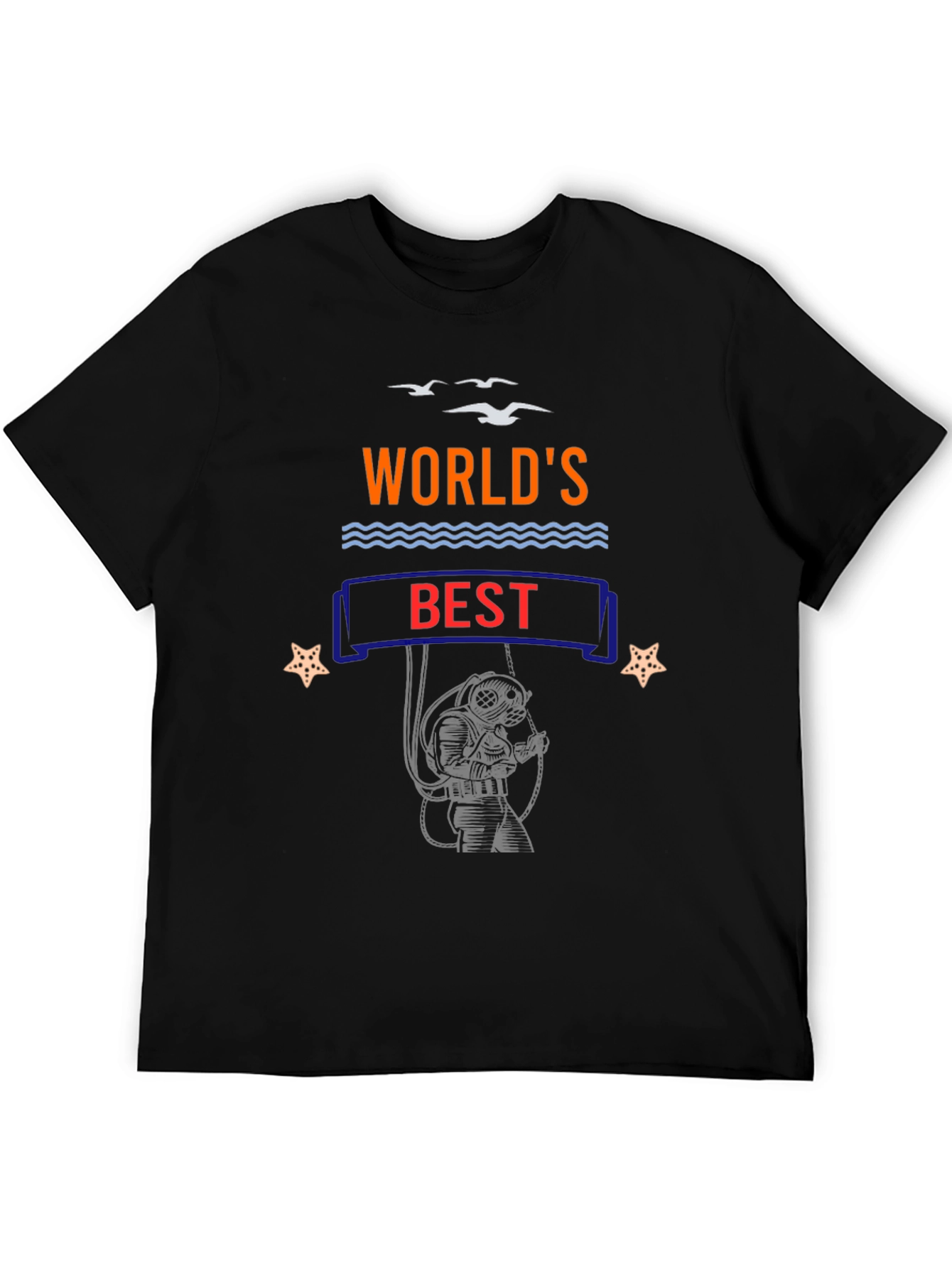 Worlds Best Diver Black T-Shirt