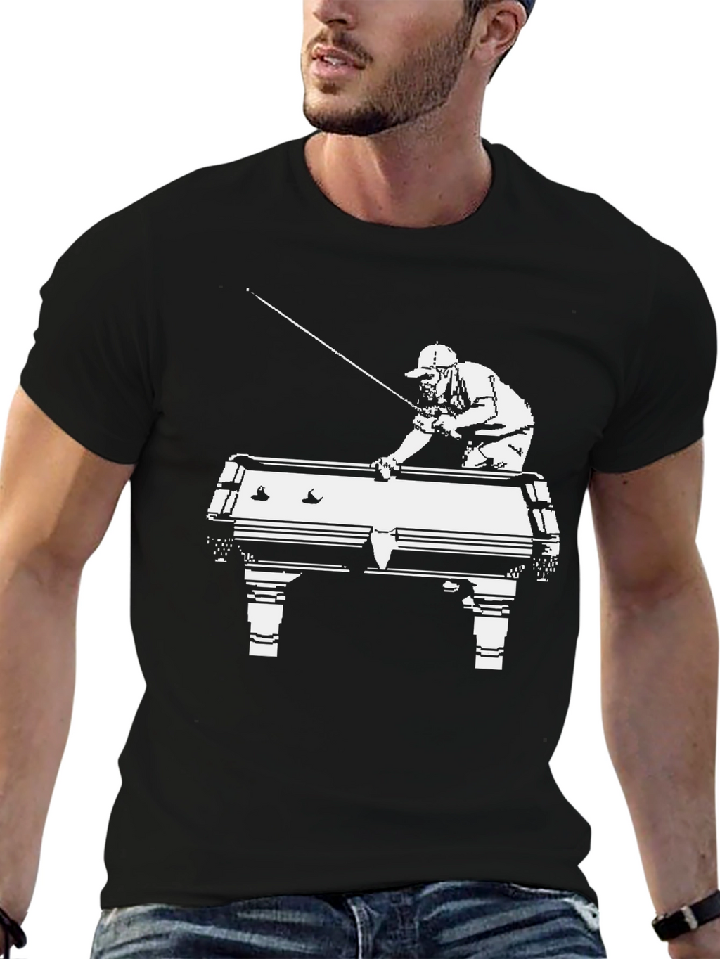 Pool Player Graphic T-Shirt