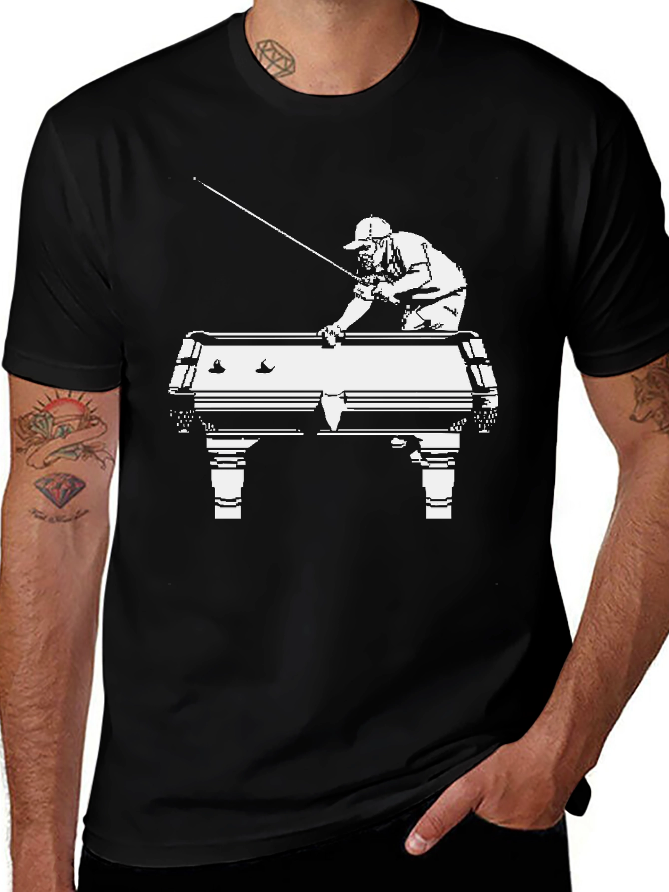 Pool Player Graphic T-Shirt