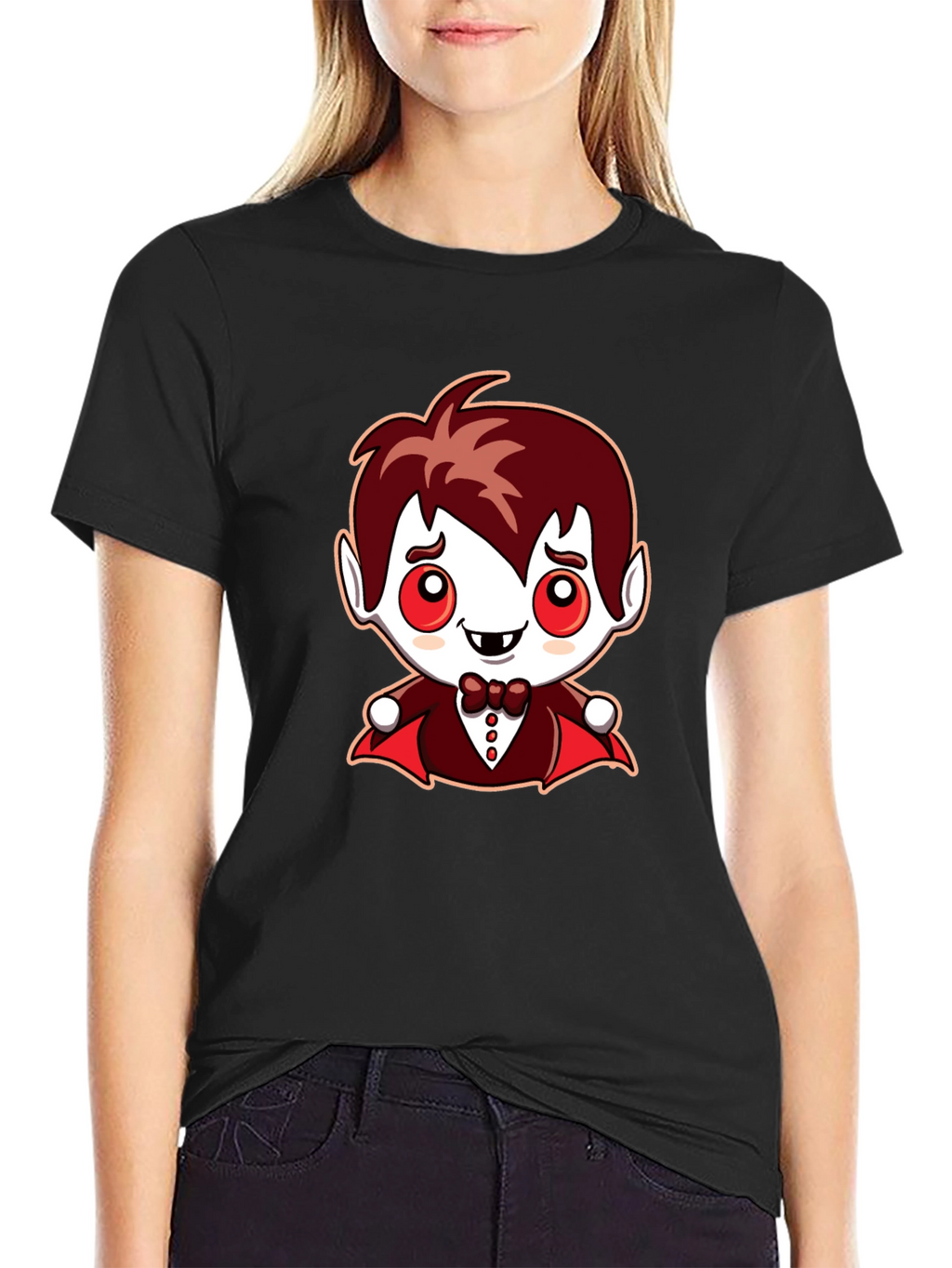 Cute Cartoon Vampire Graphic Tee