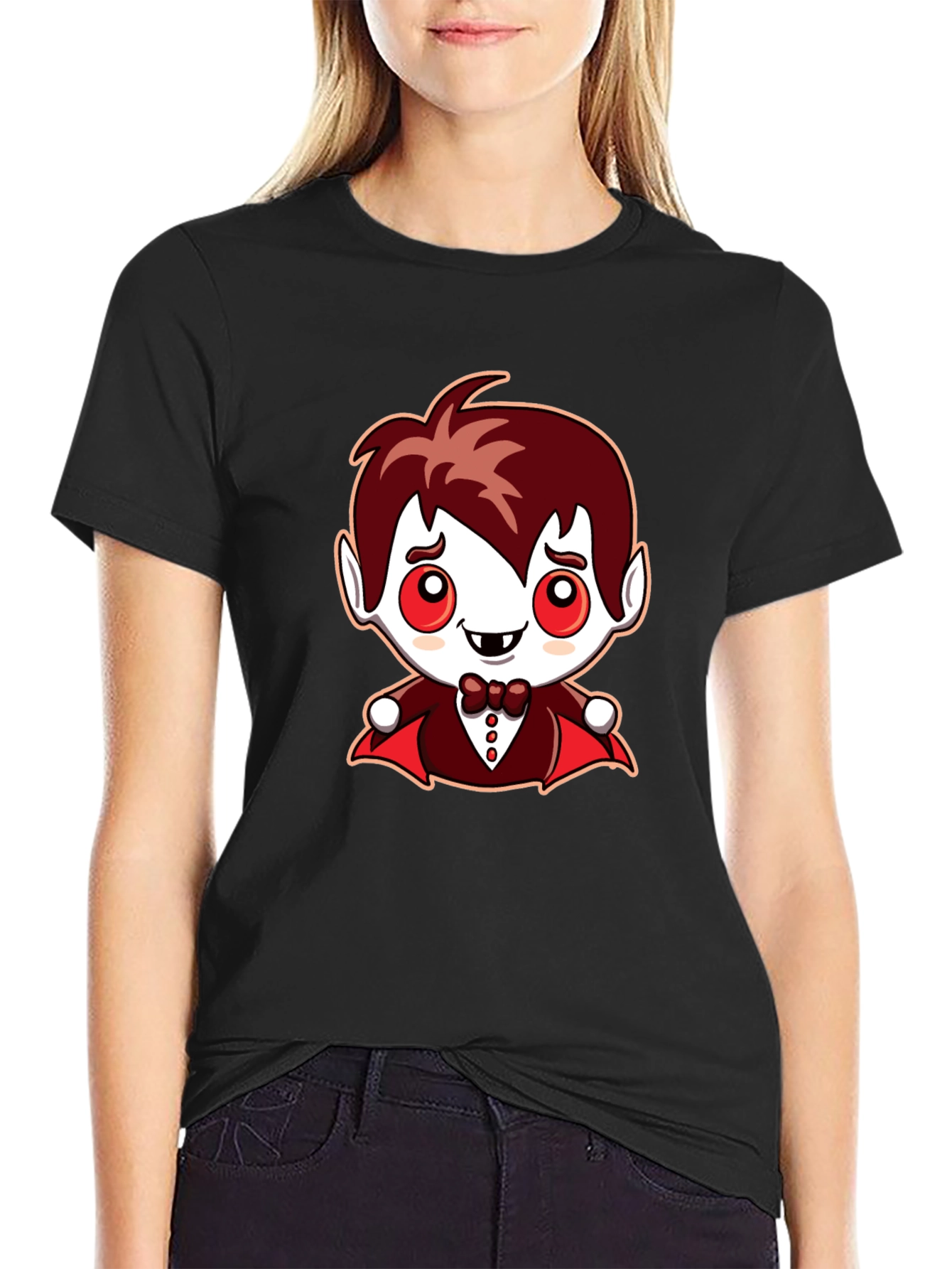 Cute Cartoon Vampire Graphic Tee