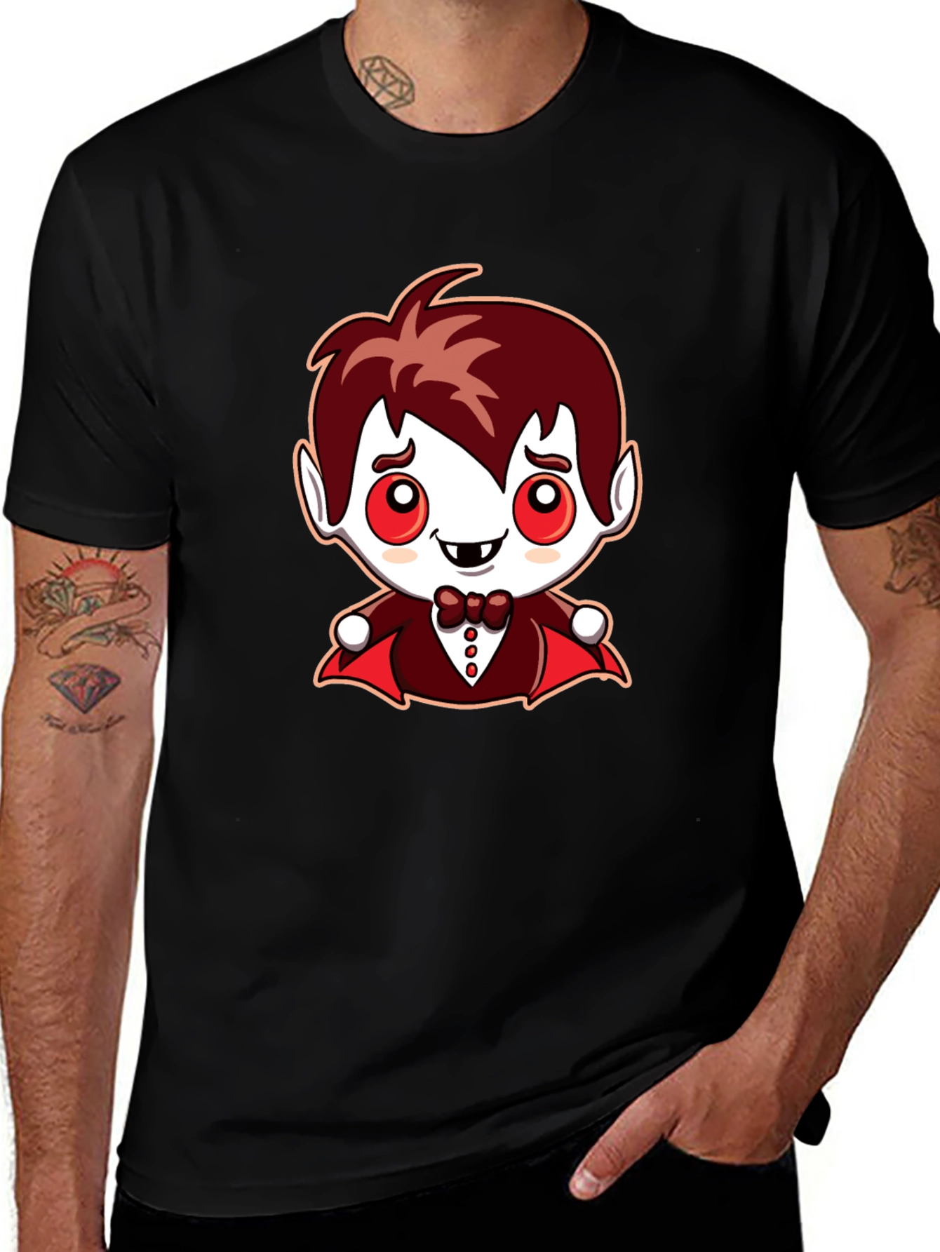 Cute Cartoon Vampire Graphic Tee