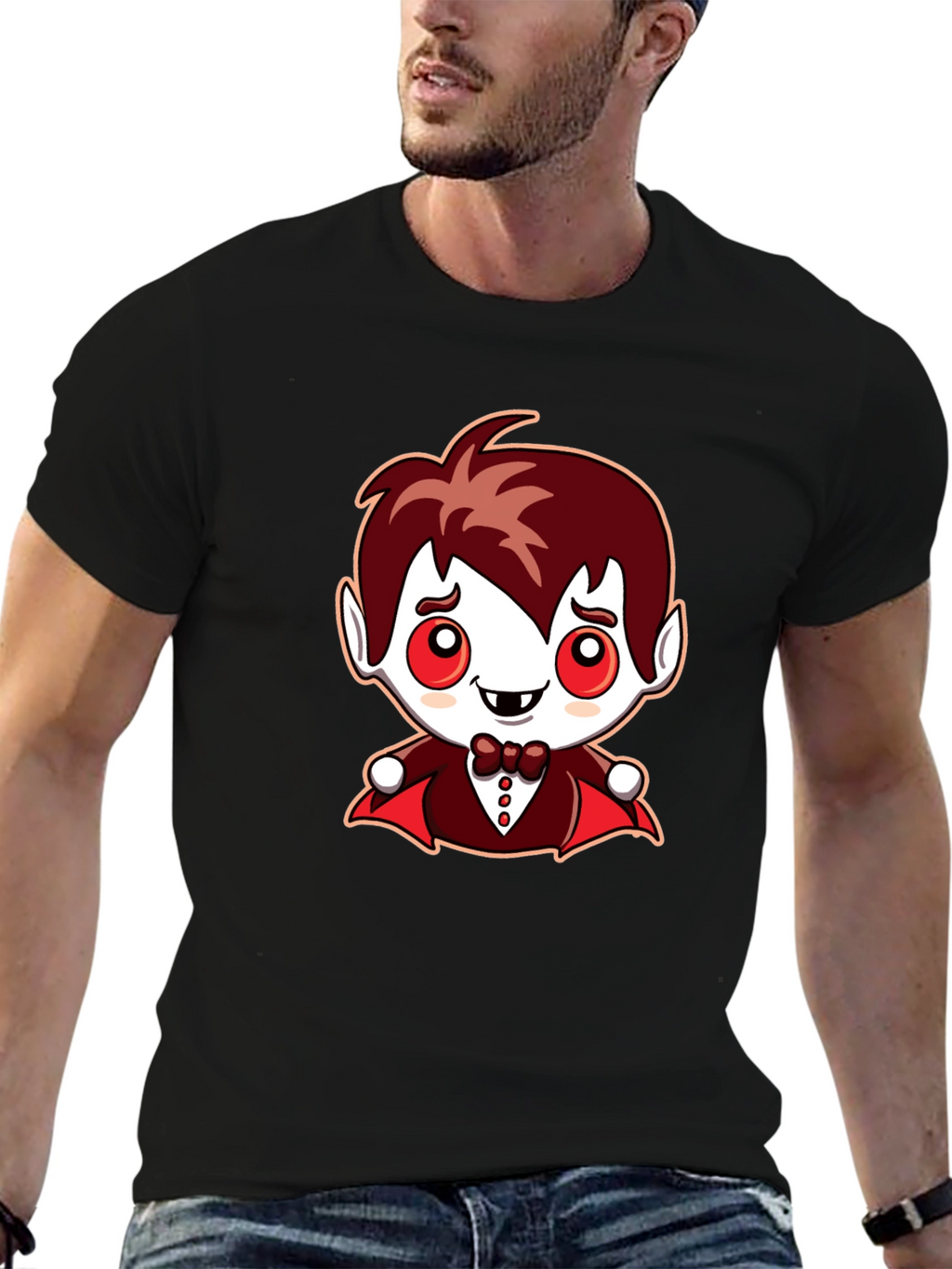 Cute Cartoon Vampire Graphic Tee