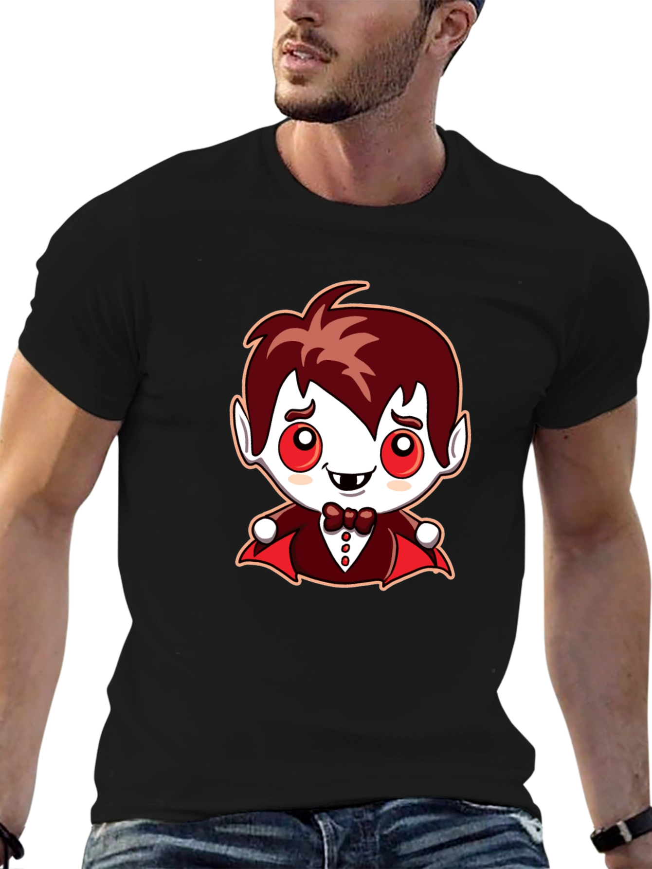 Cute Cartoon Vampire Graphic Tee
