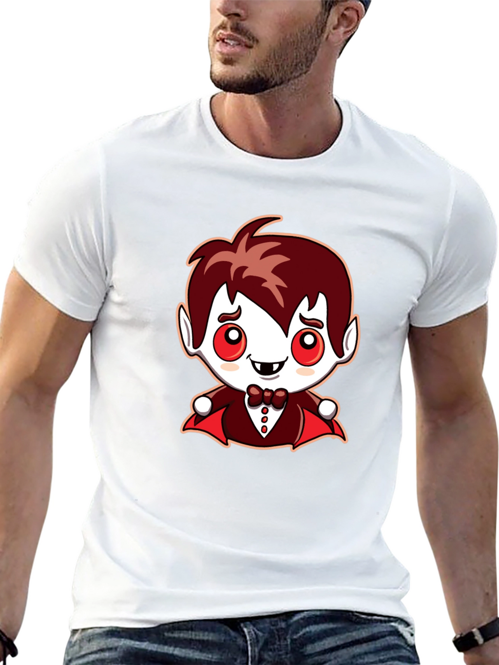 Cute Cartoon Vampire Graphic Tee