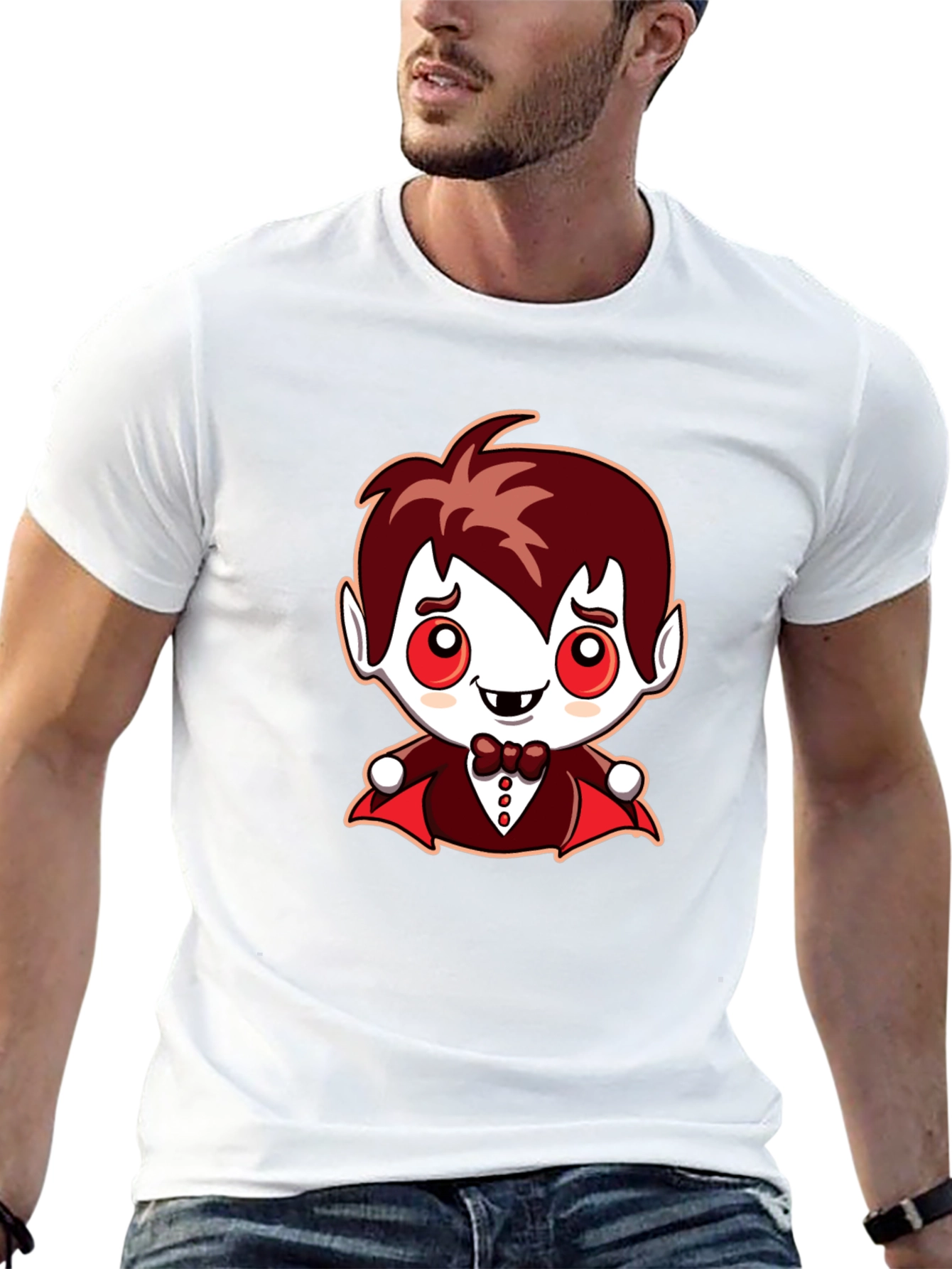 Cute Cartoon Vampire Graphic Tee