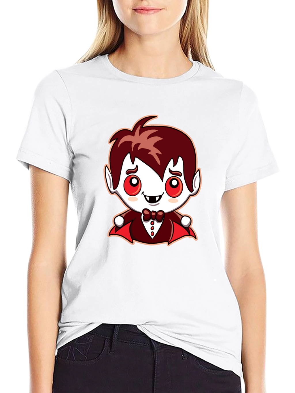 Cute Cartoon Vampire Graphic Tee